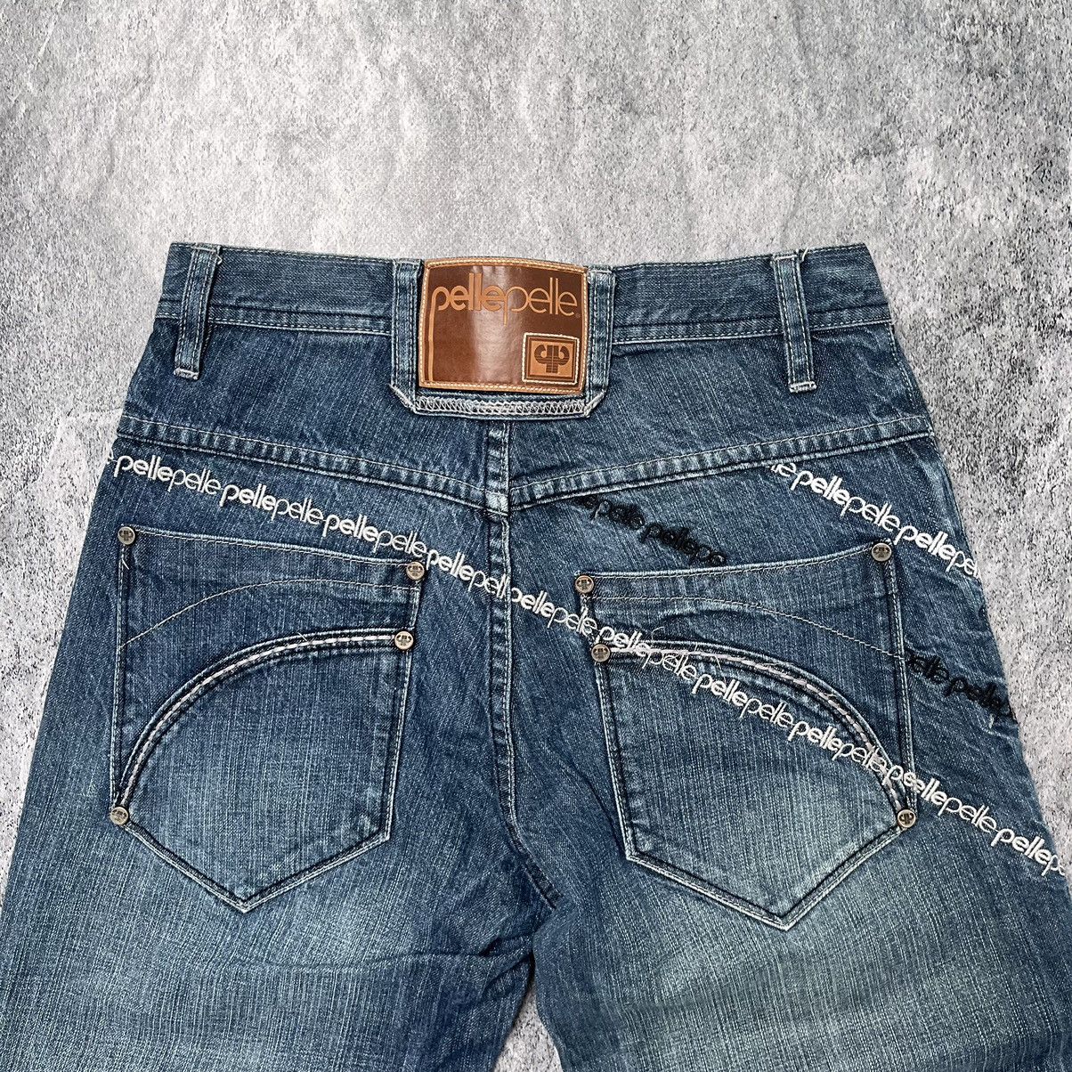 Japanese Brand × Pelle Pelle × Vintage Pelle Pelle Faded Denim Vintage USA Embroidered Logo Pants Size US 29 - 5 Thumbnail