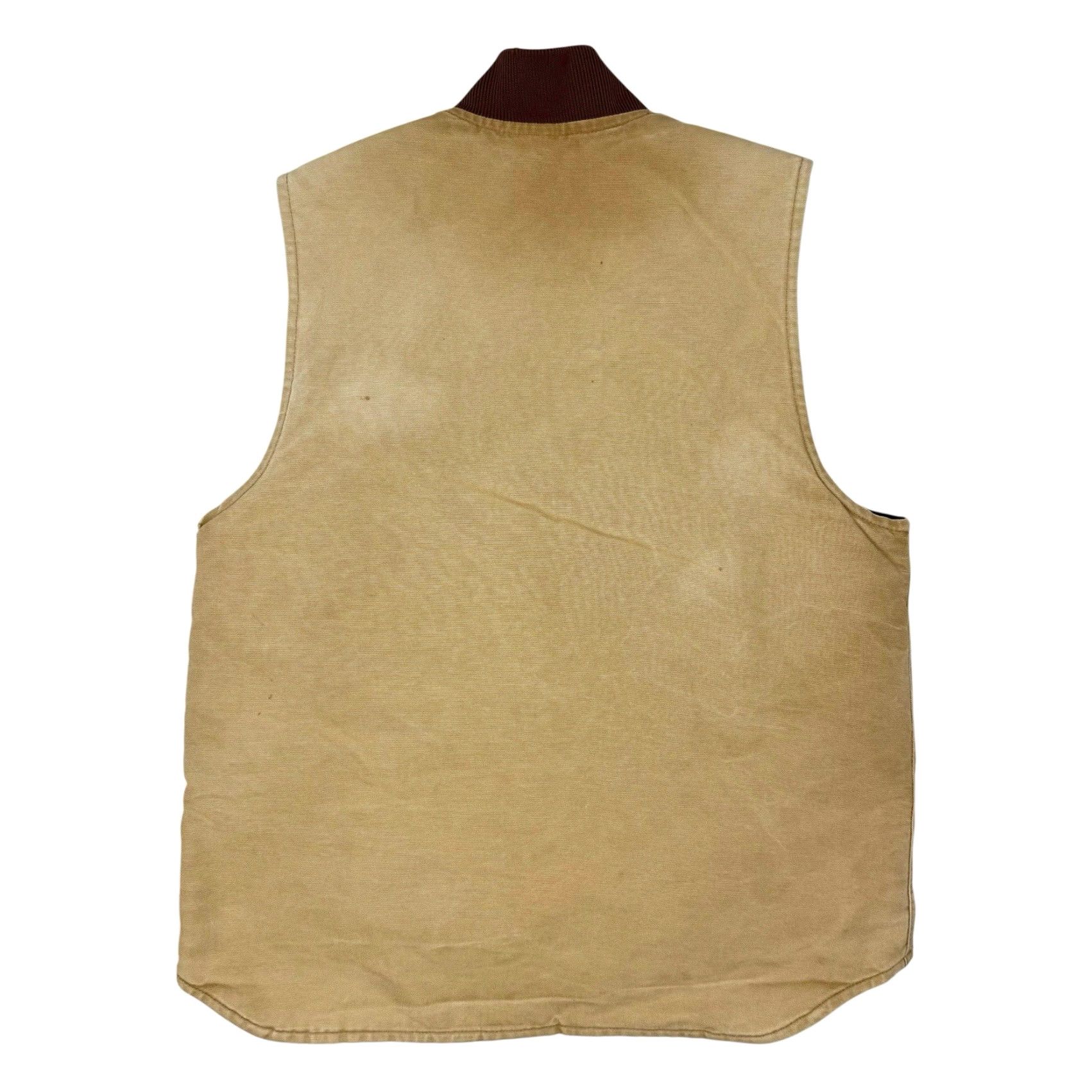Carhartt VTG Carhartt Vest Quilted Lined Brown Canvas Mens L 90s Workwear Wind-Resistant Pockets Zip Full Zip Lined Carhartt V01 BRN Size US L / EU 52-54 / 3 - 7 Thumbnail