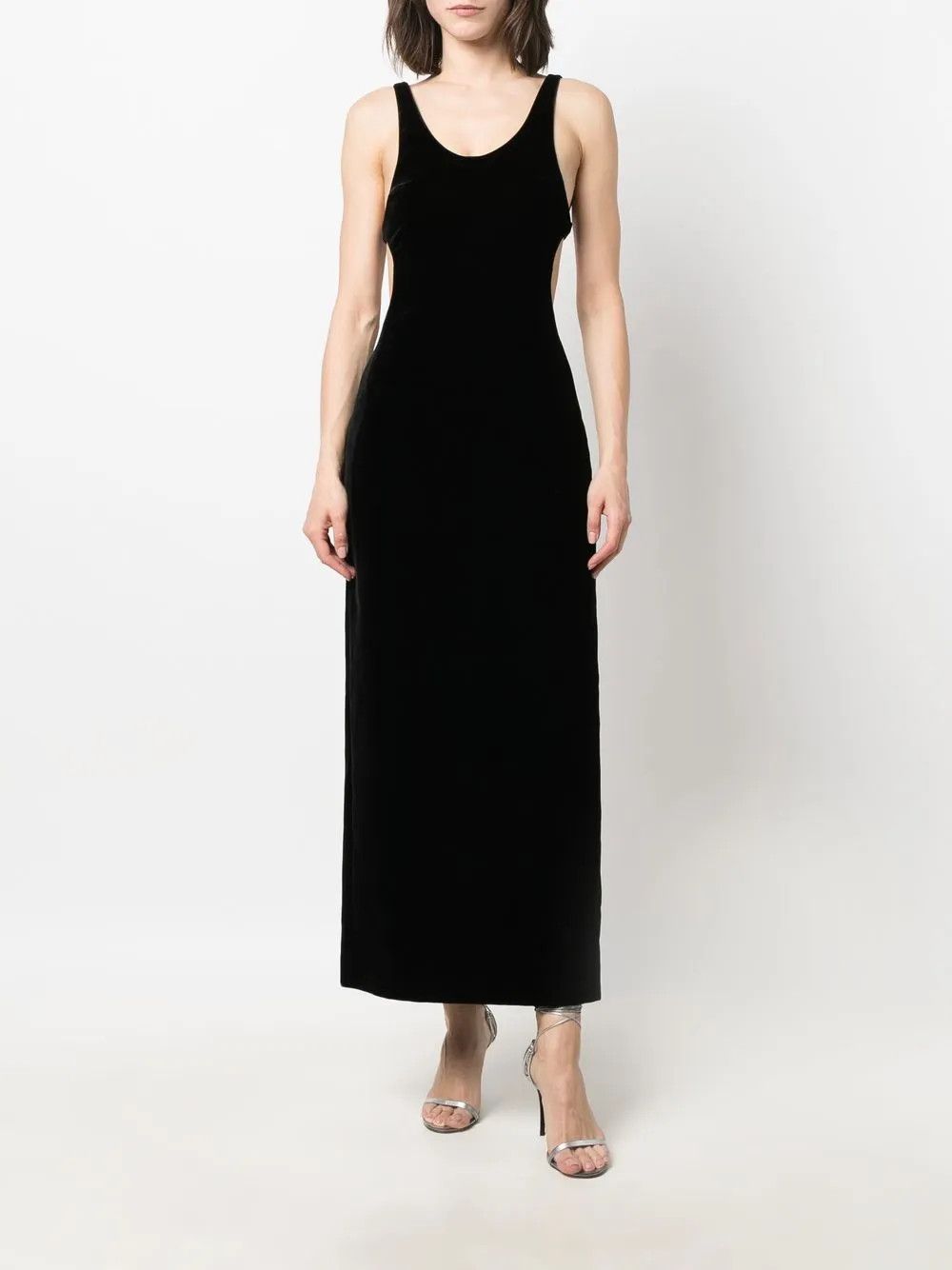 Saint Laurent Paris o1y0126 Maxi Dress in Black Size M / US 6-8 / IT 42-44 - 4 Thumbnail