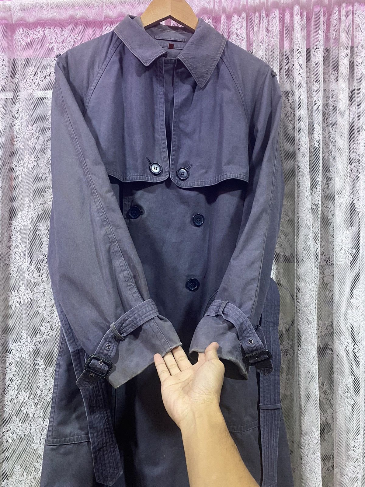 Hedi Slimane Yves Saint Laurent Double Breasted Trench Coat Size US L / EU 52-54 / 3 - 6 Thumbnail