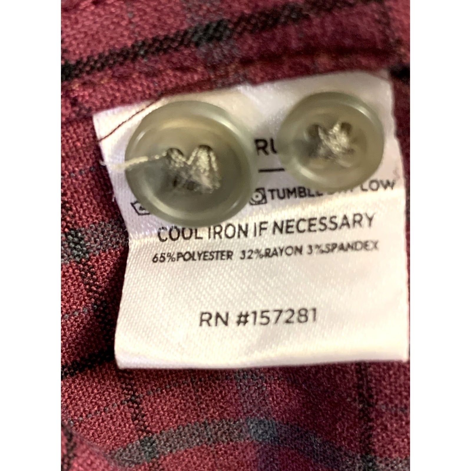 Mizzen+Main Mizzen + Main Shirt Men’s Medium Maroon Plaid City Flannel Classic Button-Up Long Sleeve Size US M / EU 48-50 / 2 - 4 Thumbnail