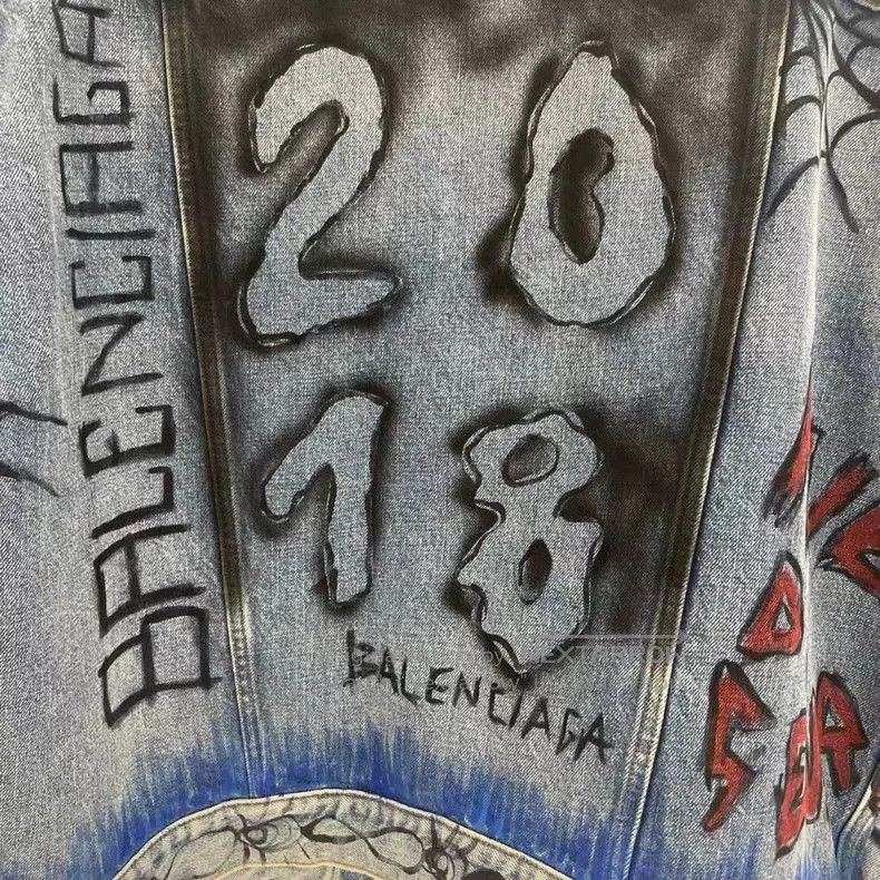 Balenciaga Balenciaga Distressed Graffiti Letter Jacket. Size US M / EU 48-50 / 2 - 3 Thumbnail