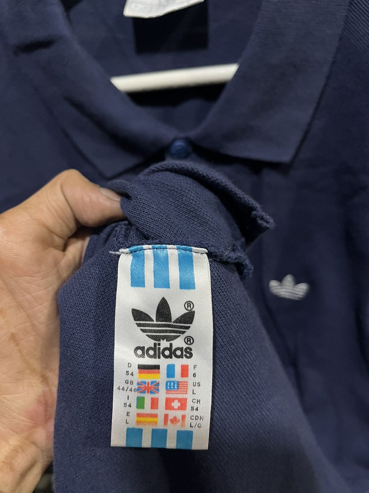 Adidas Adidas Trefoil Polo Shirt Minimal Logo 90s Size US L / EU 52-54 / 3 - 4 Thumbnail