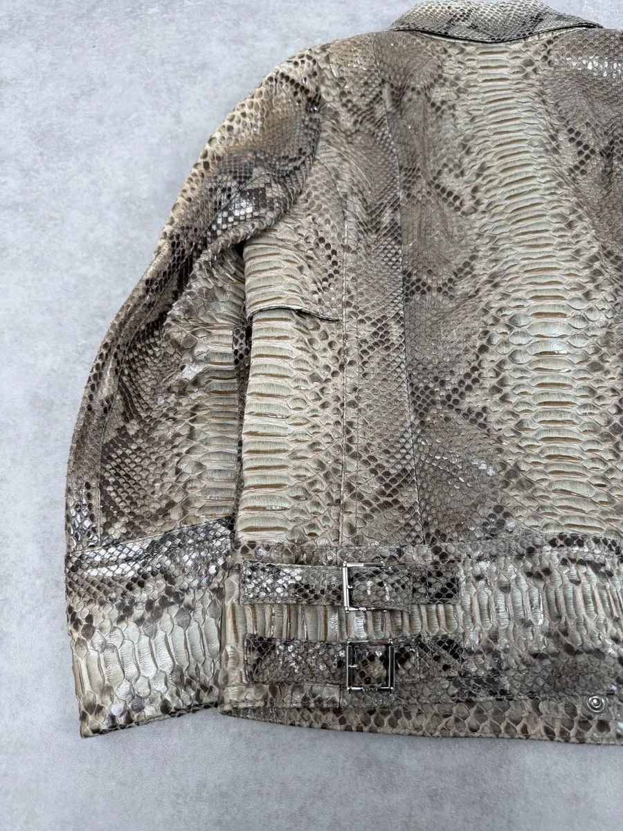 Gucci SS2009 Gucci Beige Python Leather Jacket by Frida Giannini Size S / US 4 / IT 40 - 7 Thumbnail