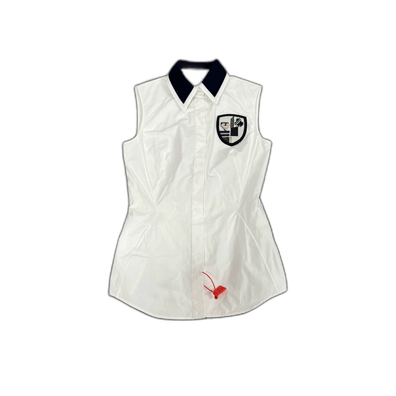 Dior Dior White Sleeveless Shirt with Logo Size S / US 4 / IT 40 - 1 Thumbnail