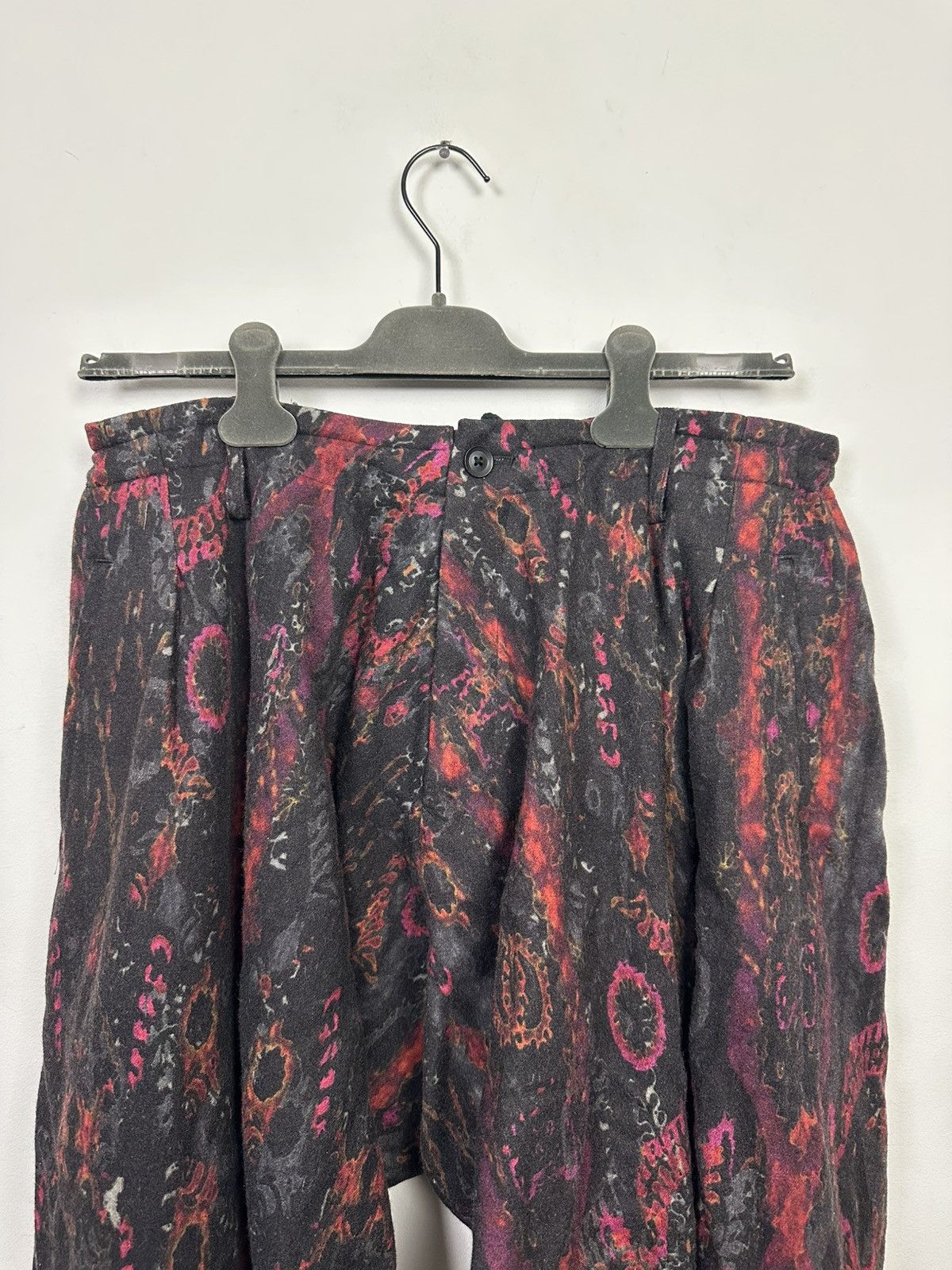 Yohji Yamamoto Pour Homme Wool Blend Patterned Lounge Pants Size US 30 / EU 46 - 2 Thumbnail