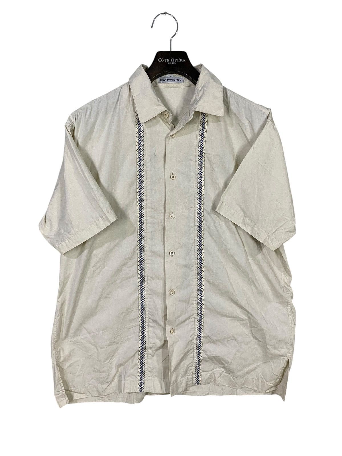 Issey Miyake 🔥Vintage 90s issey miyake men plated shirt button down Size US L / EU 52-54 / 3 - 5 Thumbnail