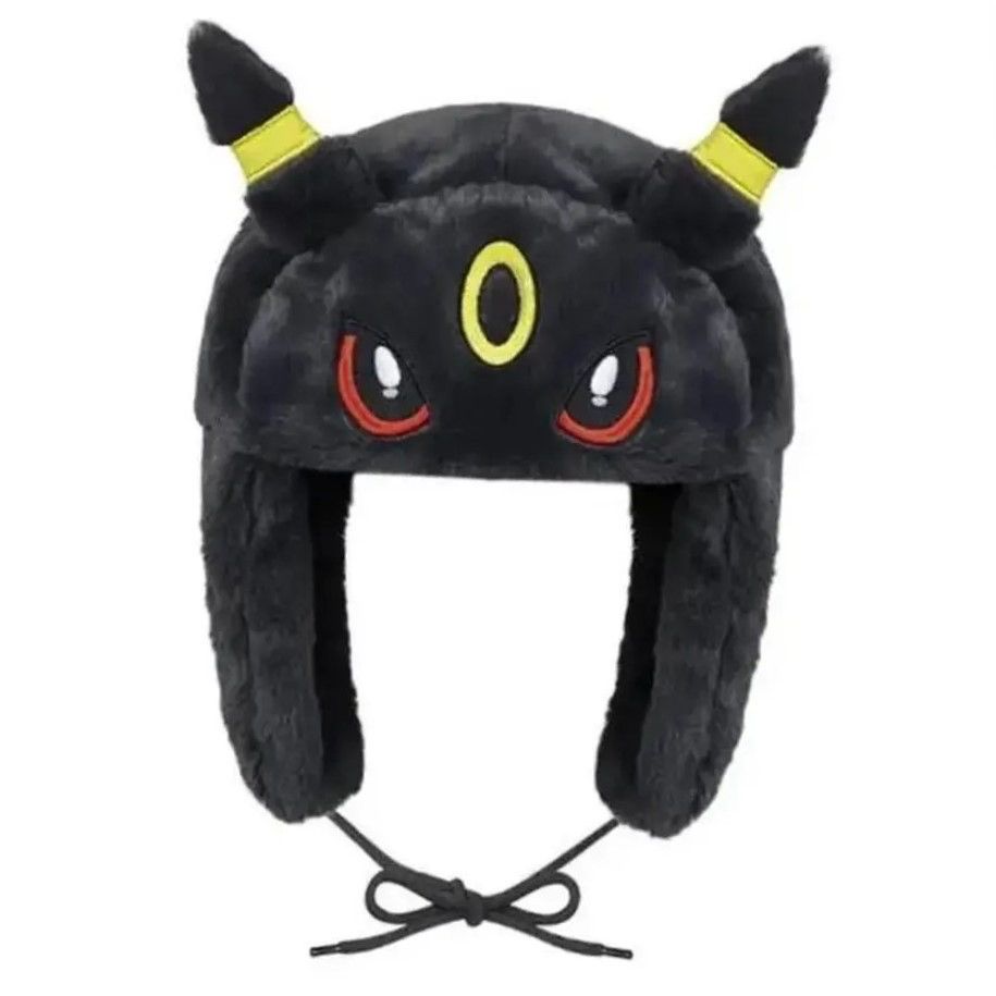 Japanese Brand Y2K Anime Black Umbreon Ushanka Autumn Winter Warm Hat Size ONE SIZE - 1 Thumbnail