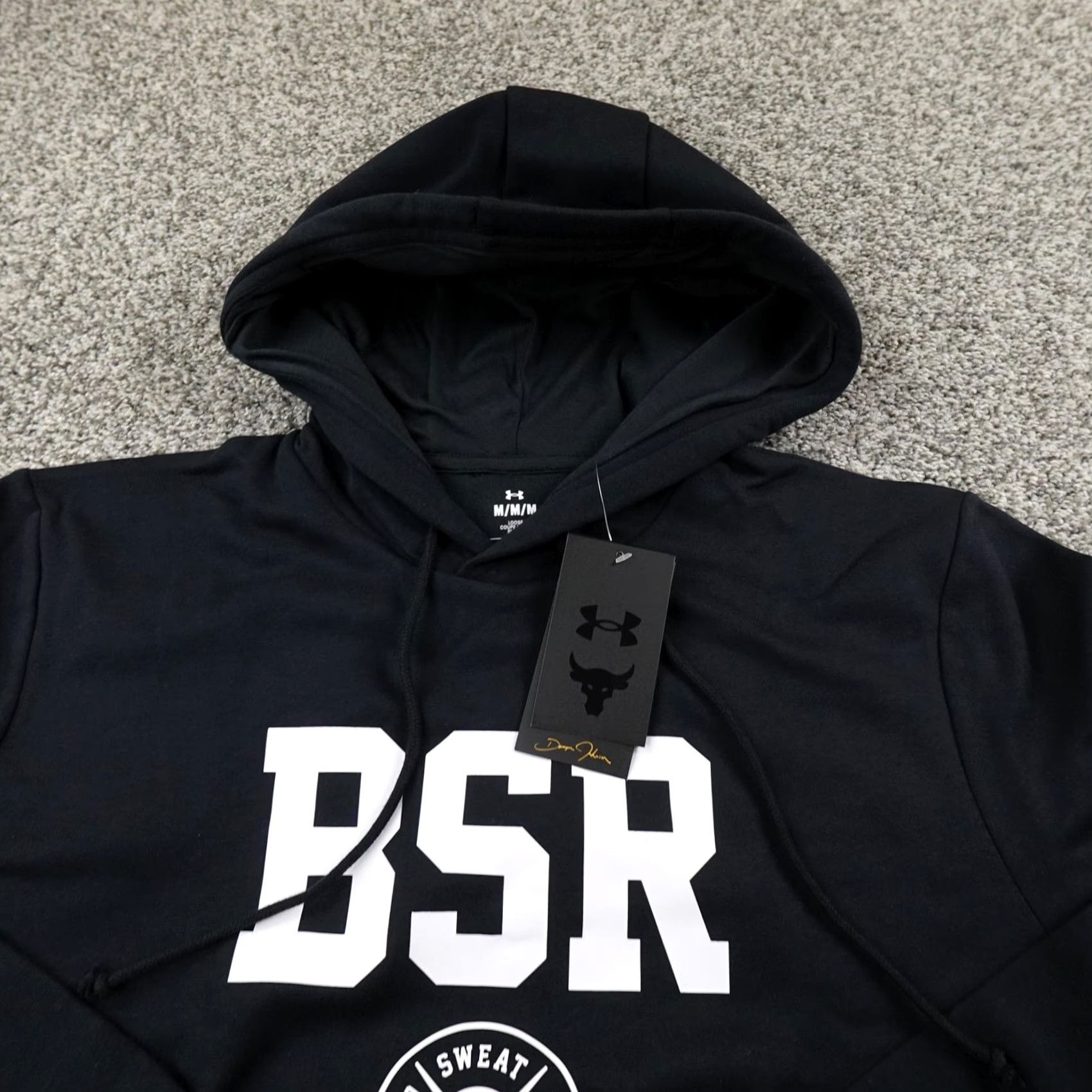 Under Armour VINTAGE? No. Under Armour Hoodie Mens M Black Project Rock Pullover Fleece Sweatshirt Gym Shirt Size US M / EU 48-50 / 2 - 3 Thumbnail