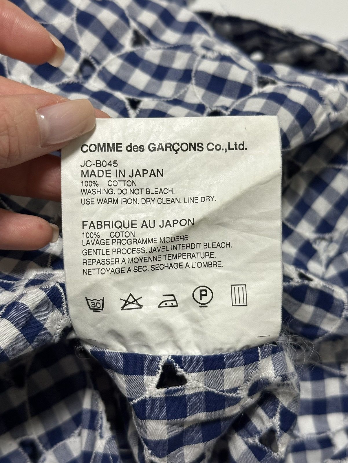 Junya Watanabe JUNYA WATANABE S/S 2009 Gingham Three-Quarter Sleeve Shirt Size S / US 4 / IT 40 - 7 Thumbnail