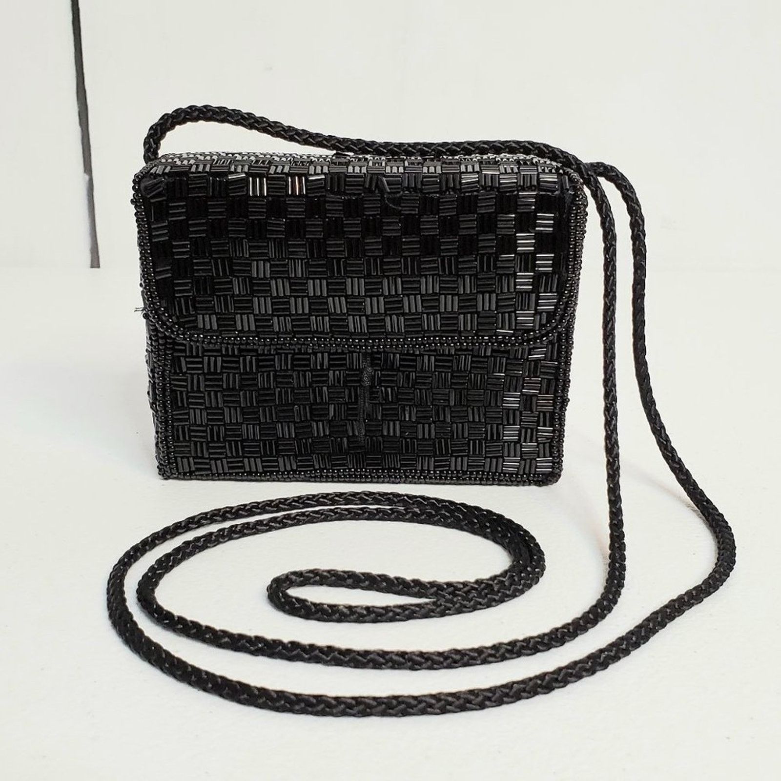 Designer Alfred Sung Square Beaded Formal Evening Shoulder Bag Size ONE SIZE - 1 Thumbnail