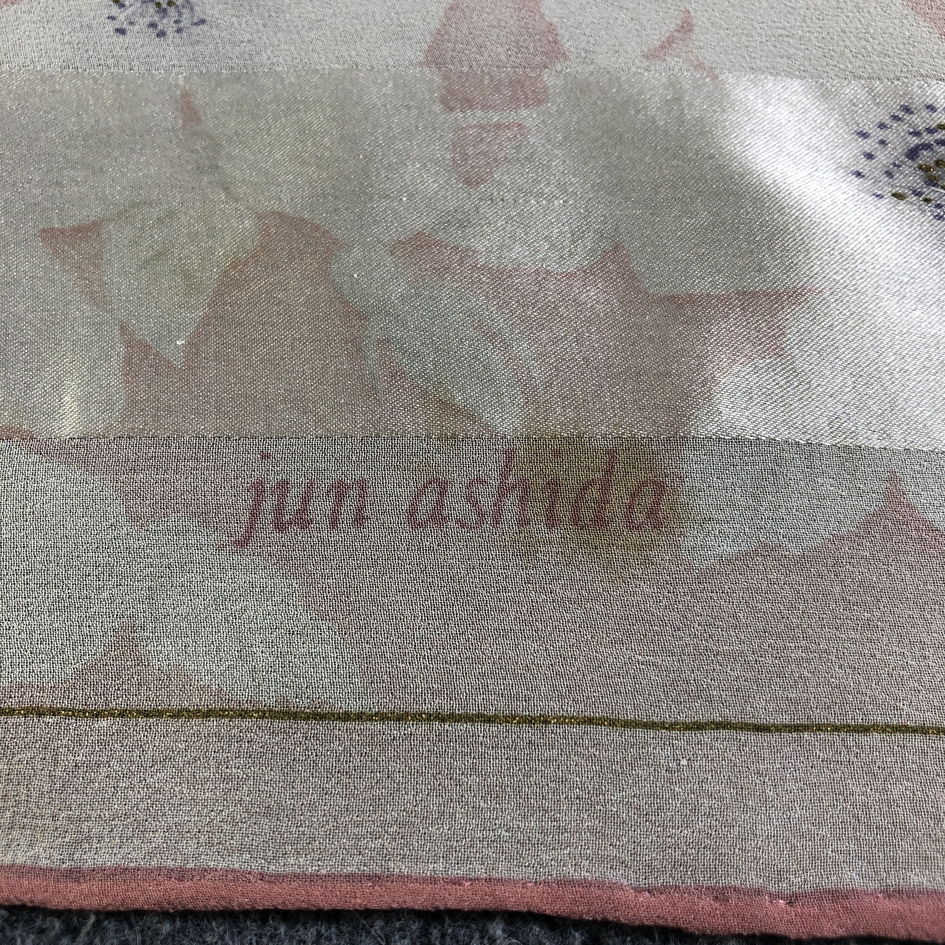 Japanese Brand Jun Ashida Floral Hand Rolled Silk Scarf M1004 Size ONE SIZE - 4 Thumbnail