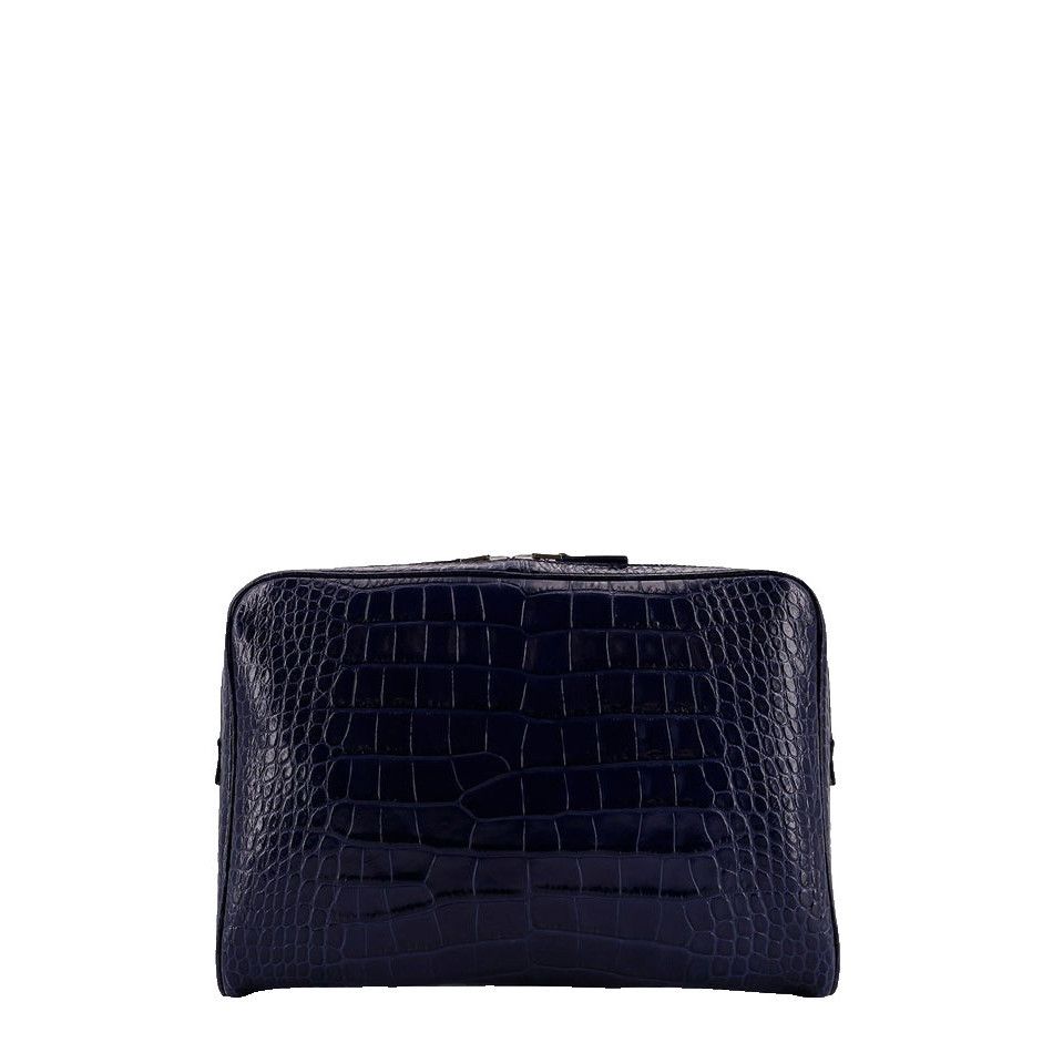 Tom Ford TOM FORD Navy Embossed Leather Clutch Bag New & Authentic Size ONE SIZE - 1 Thumbnail