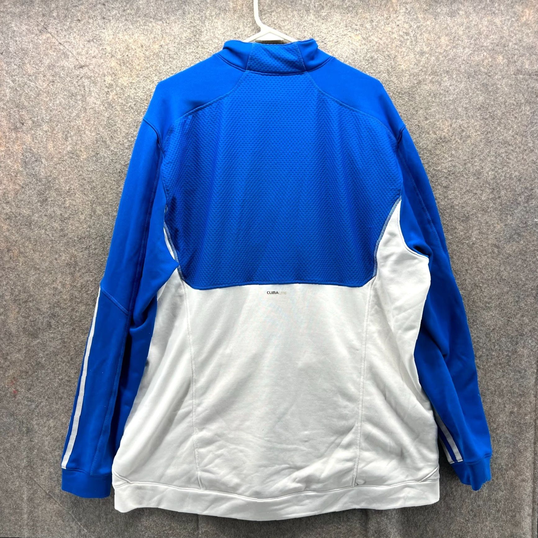Adidas Adidas Track Jacket Mens 2XL Blue Gray Full Zip Three Stripe Logo Trefoil USA Size US XXL / EU 58 / 5 - 2 Thumbnail