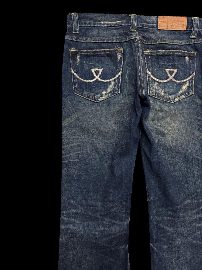 Japanese Brand FLARED Blue Blue Japanese Rusty Mudwash Distressed Grunge Size US 28 / EU 44 - 14 Thumbnail