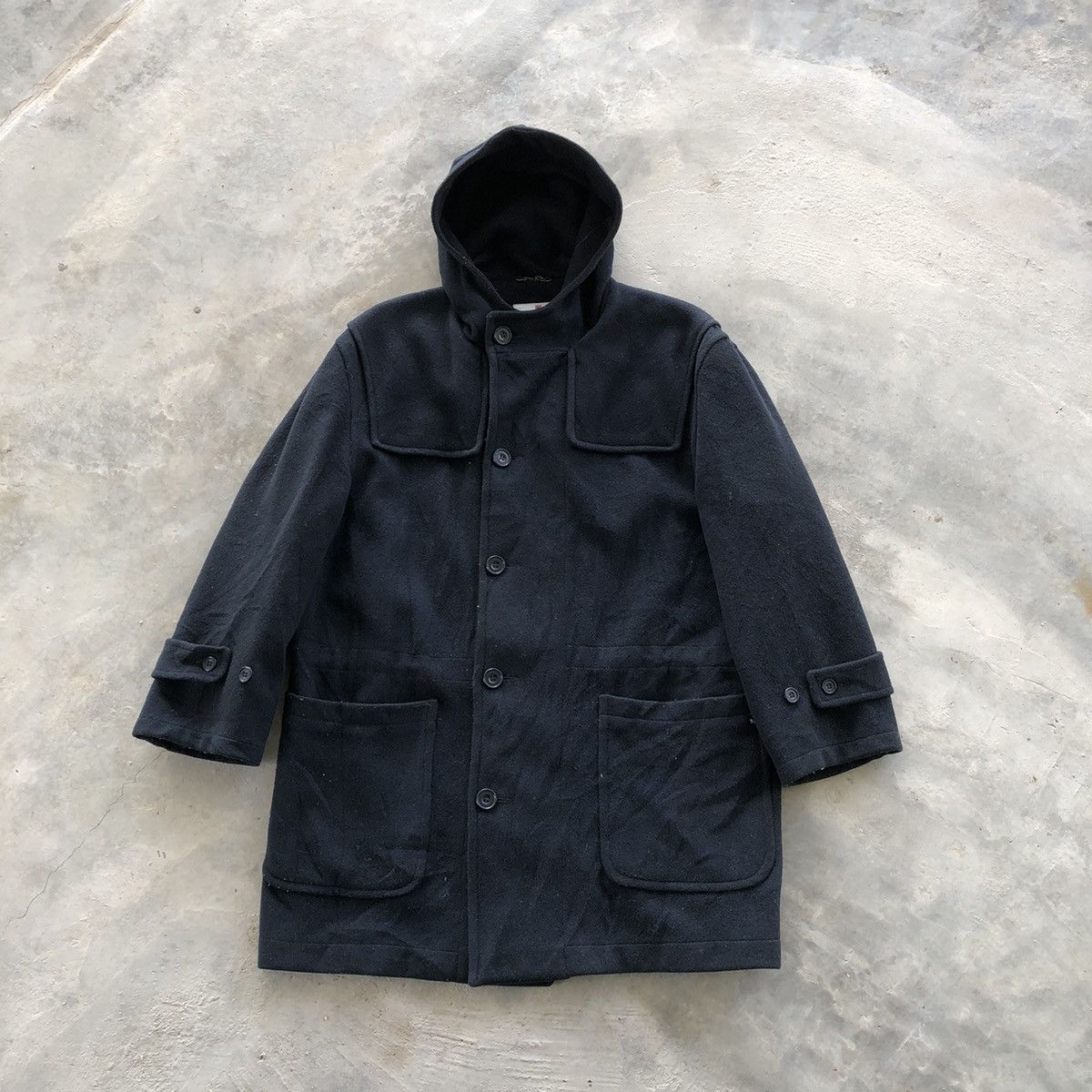 Original Montgomery MONTGOMERY Duffle Wool Hooded Coat Size US M / EU 48-50 / 2 - 1 Thumbnail