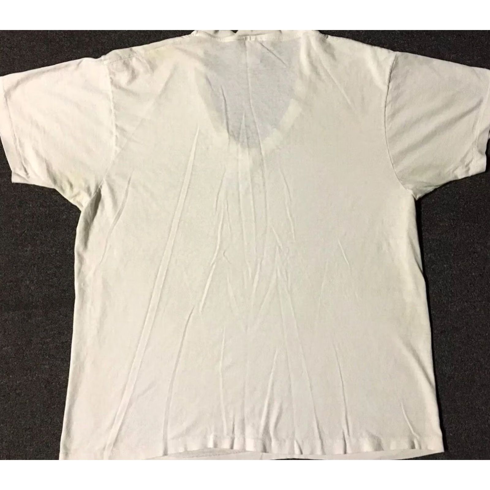 Hanes VINTAGE Hanes T-Shirt M White 90s Distressed V-Neck Shirt Mens Grunge Biker Punk Surf Skate PE 80s Size US M / EU 48-50 / 2 - 2 Thumbnail