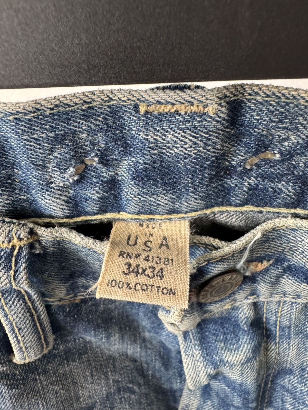 Ralph Lauren 2006 RRL 1/1 Moonshine Wash Lapidary Gemstone Selvedge Denim Size US 35 - 12 Thumbnail