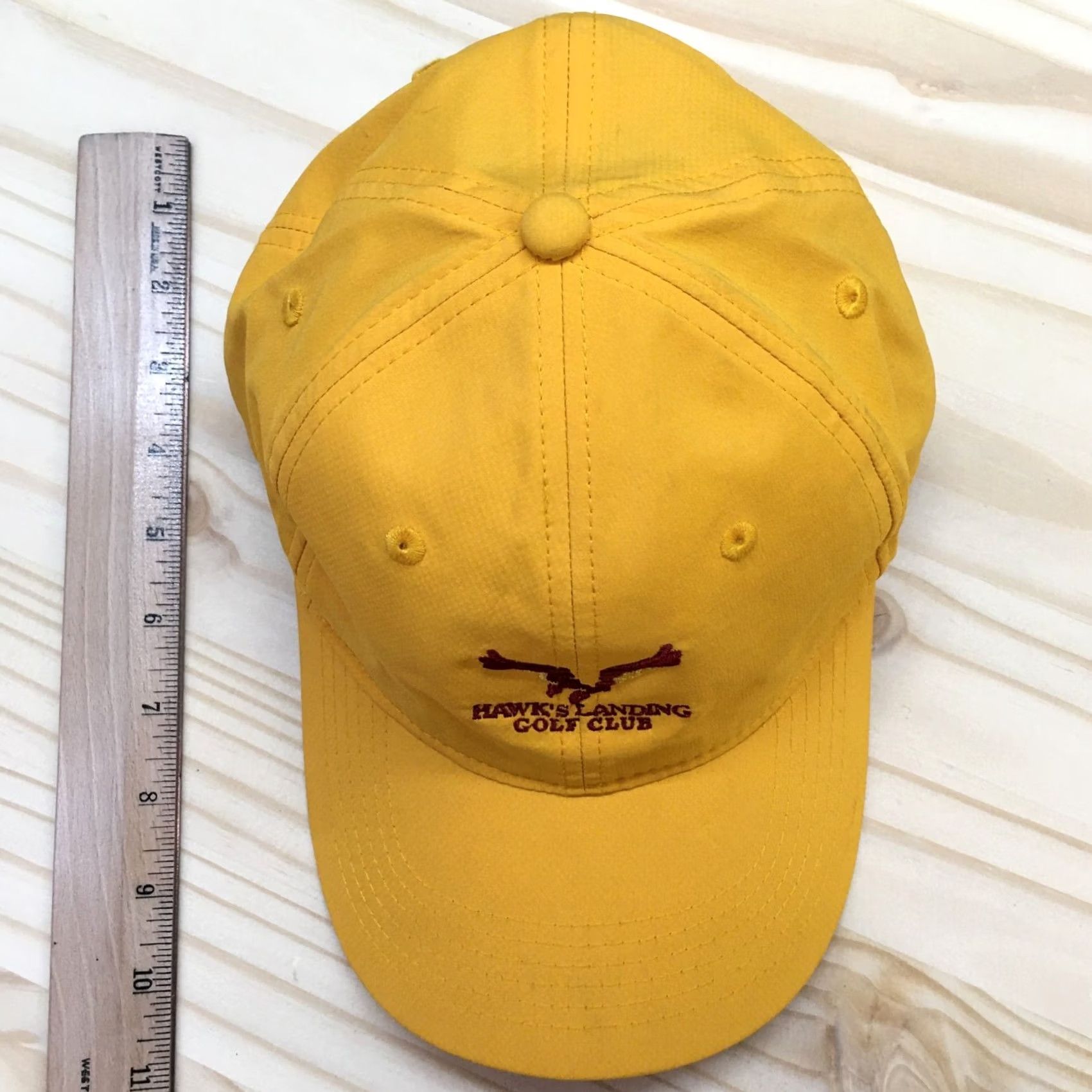 Vintage Ahead Hawks Landing Golf Club Baseball Cap Hat Mens Gold One Size Adjustable Size ONE SIZE - 3 Thumbnail