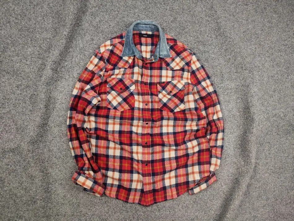 Diesel Diesel Vintage American style Flannel shirt red Long sleeve Size US M / EU 48-50 / 2 - 1 Thumbnail
