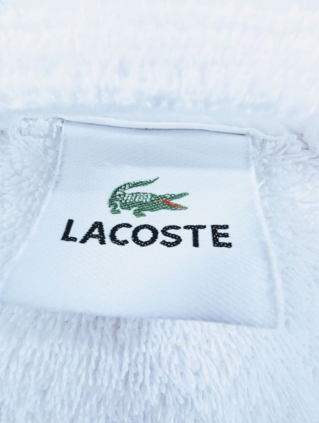 Lacoste Lacoste White Hooded Short Robe with Iconic Alligator Size ONE SIZE - 7 Thumbnail