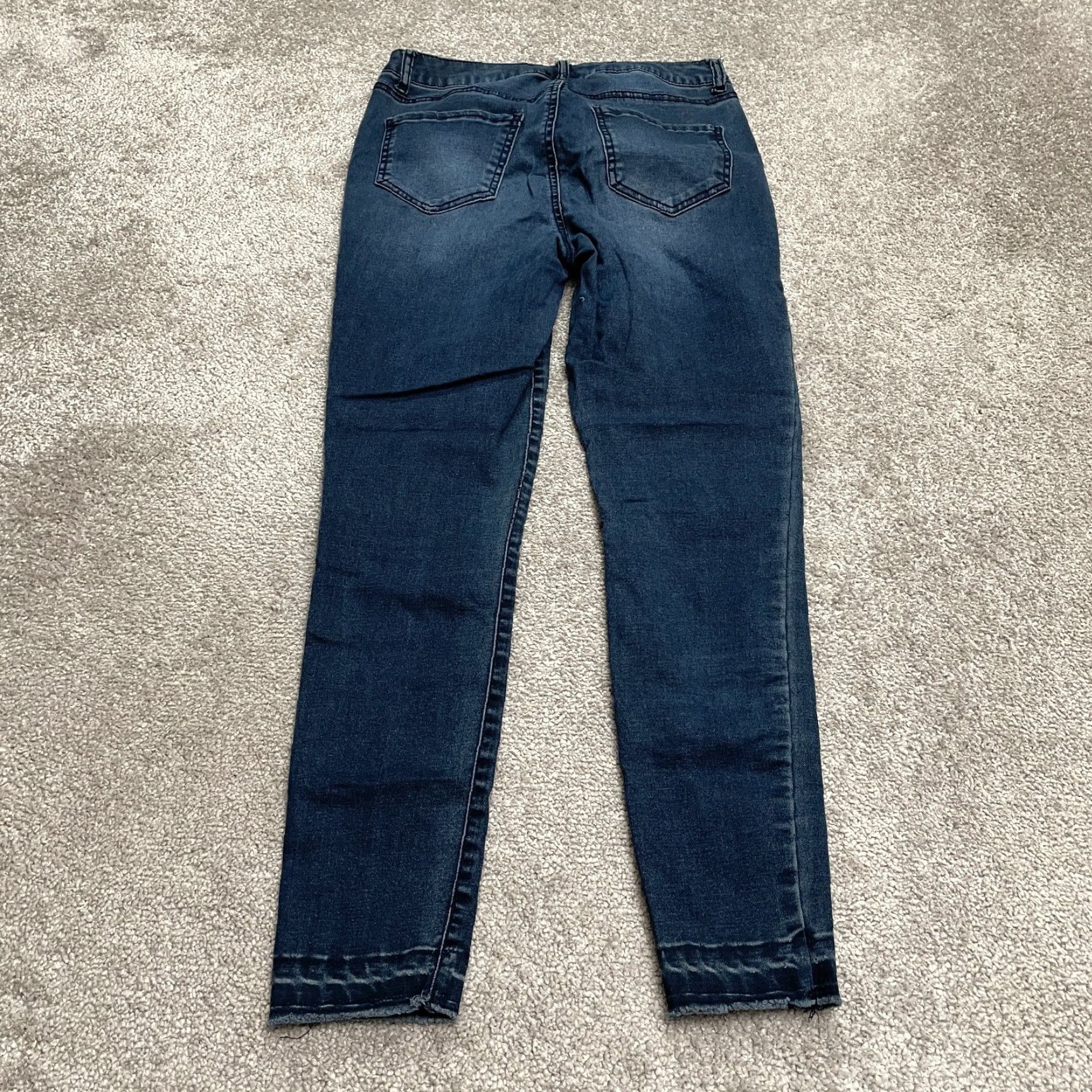 Vintage Boom Boom Jeans Jegging Blue Dark Wash High Rise 29x27 Juniors 9 City USA Classic 5-Pocket Womens Regular Cotton Blend Denim Stretch Shirt/Jeans Size 30" / US 8 / IT 44 - 2 Thumbnail