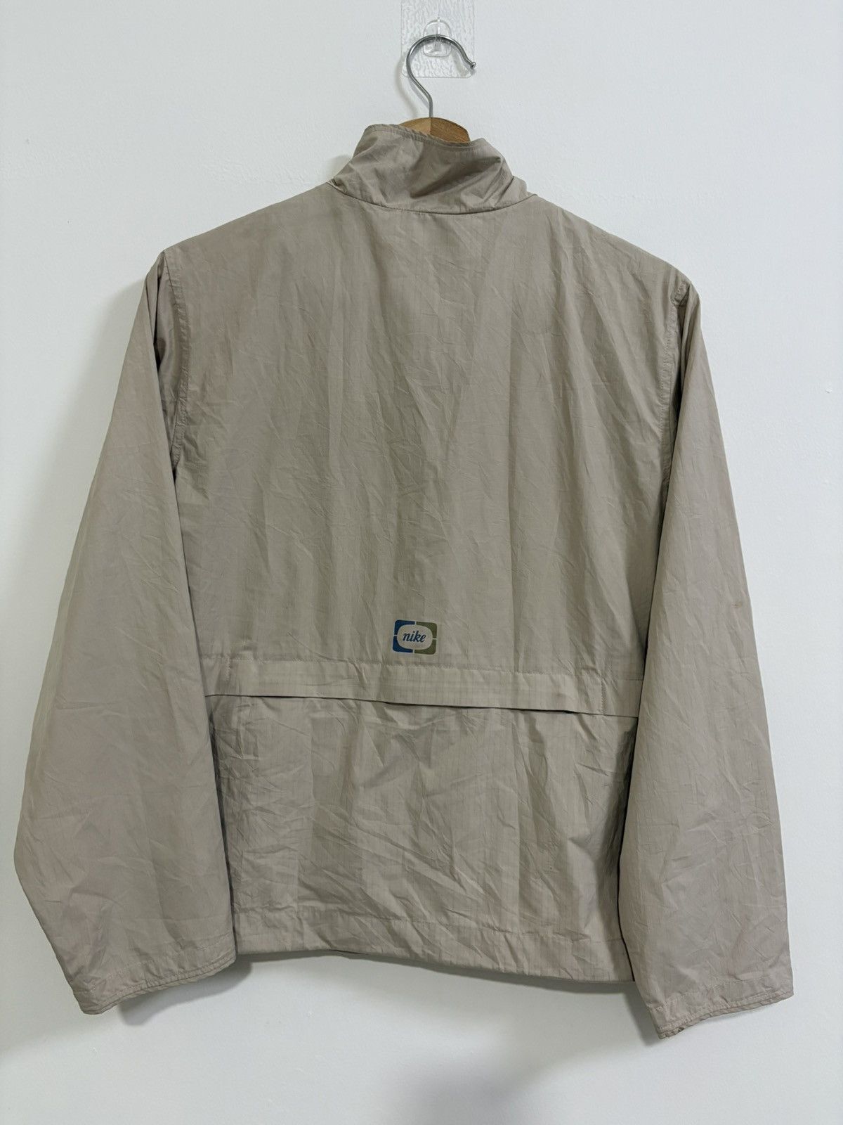 Nike Vintage Nike Beige Windbreaker Track Zip Women Jacket Size M / US 6-8 / IT 42-44 - 2 Thumbnail