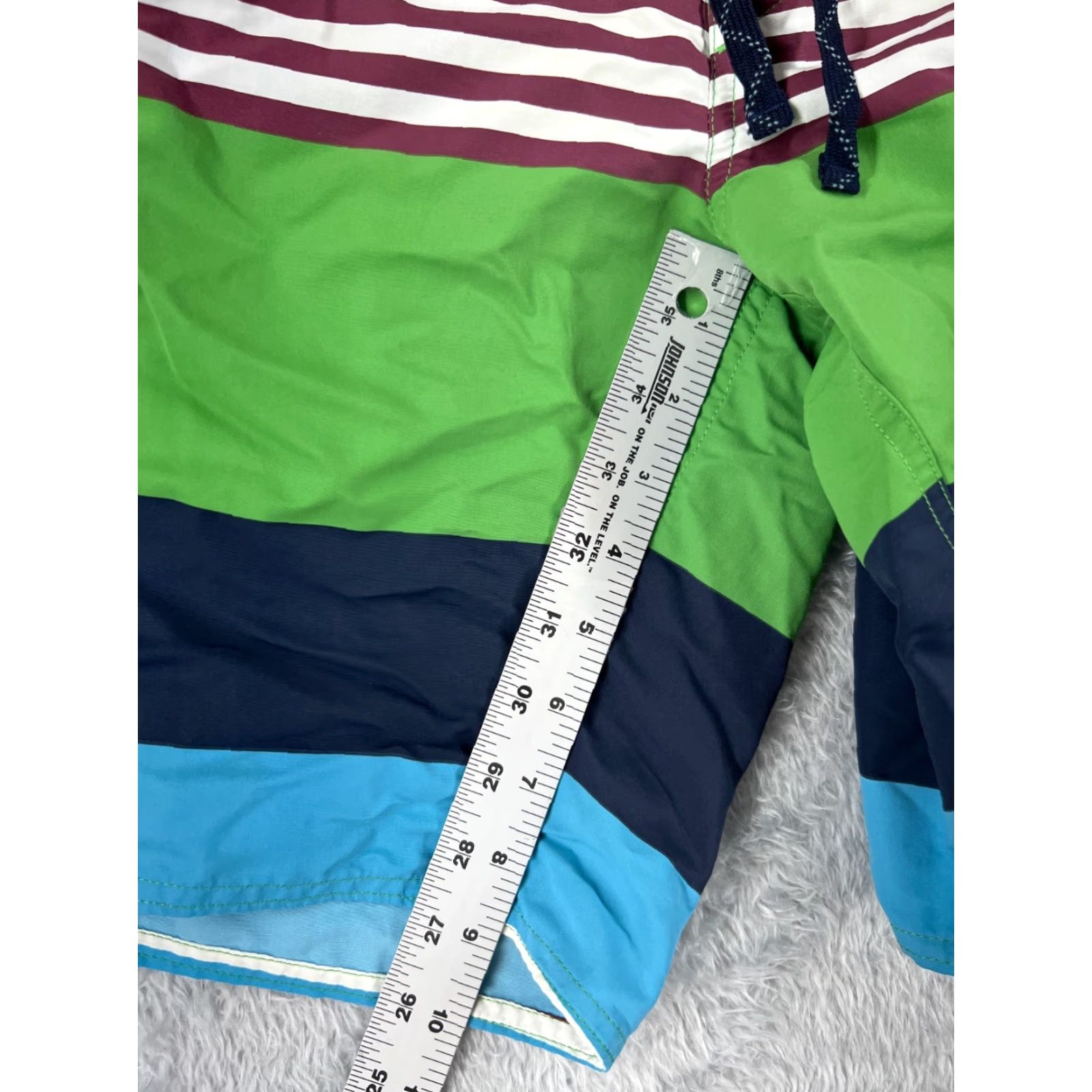 Patagonia Patagonia Board Shorts Mens 28 Blue Green Stripe Nylon 100% Beach Pockets Zipper Surfing Size US 28 / EU 44 - 6 Thumbnail