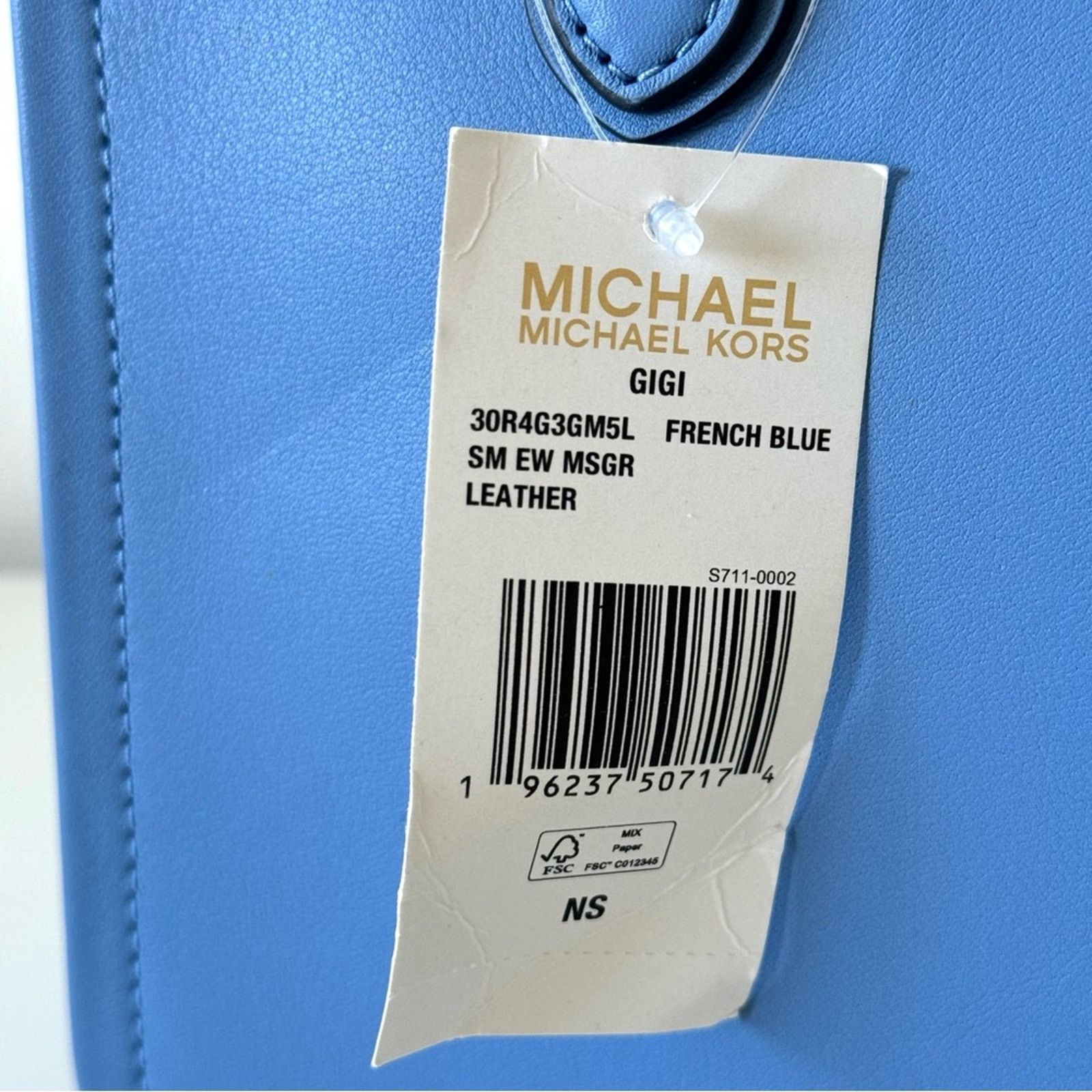 Michael Kors NWT! MICHAEL KORS GIGI French Blue Handbag, Small, MSPR. 450 Size ONE SIZE - 11 Thumbnail
