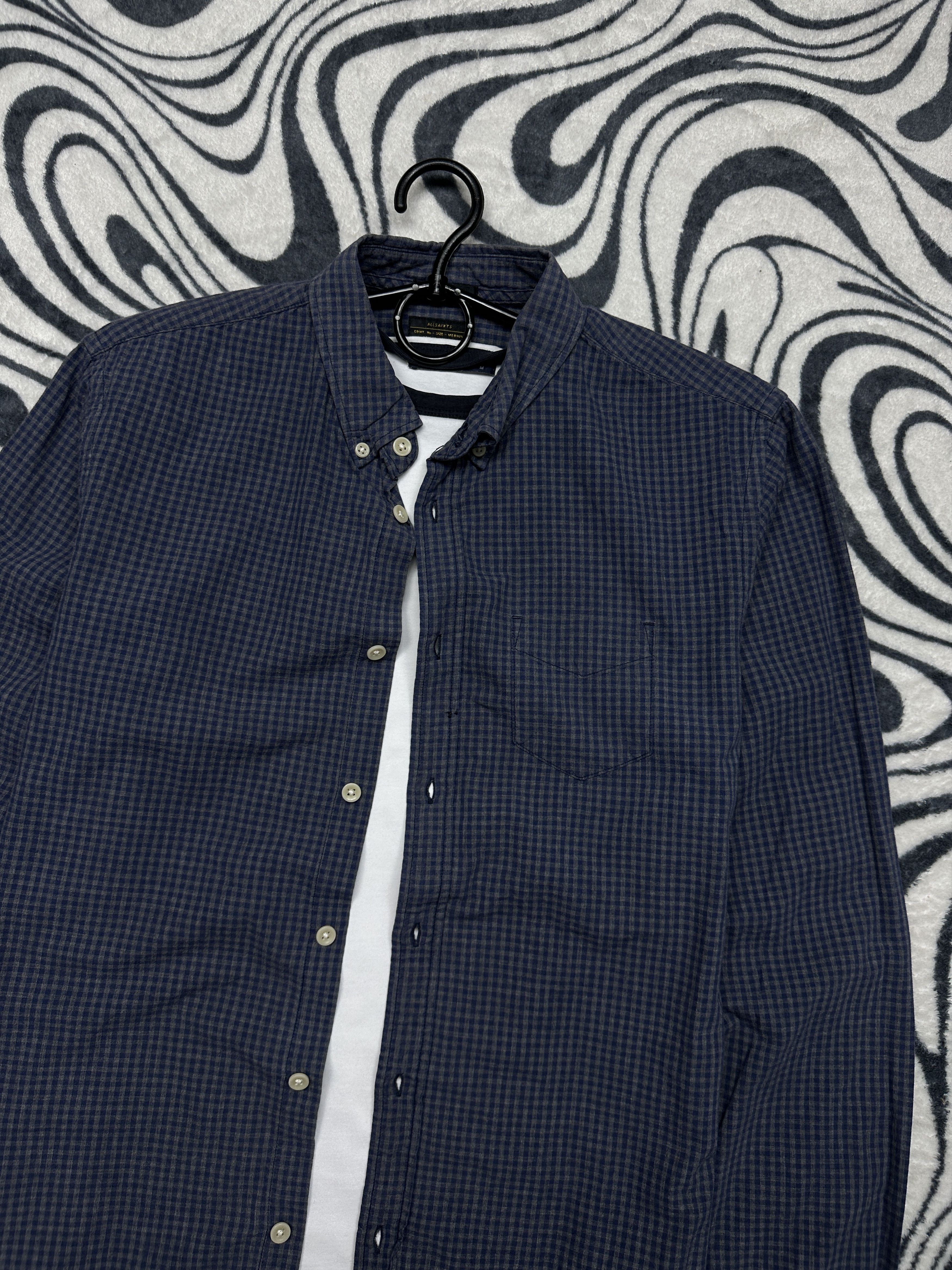 Allsaints AllSaints Mens Tanishi Long Sleeve Shirt Size US M / EU 48-50 / 2 - 2 Thumbnail