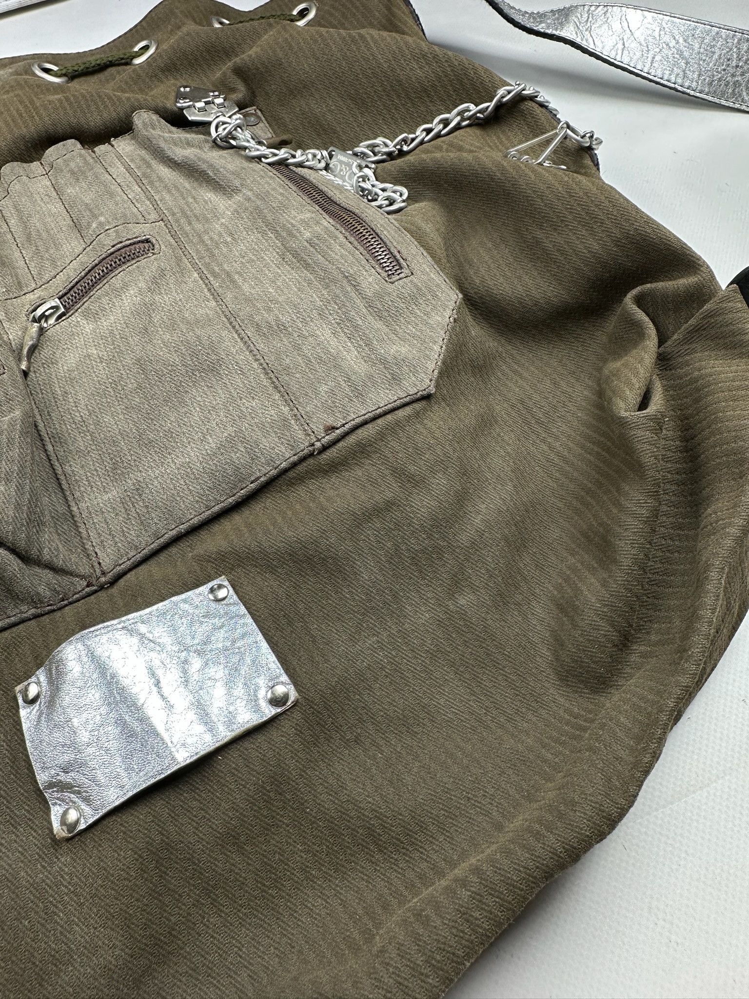 2000s Dolce & Gabbana Black army Cargo Shoulder Bag