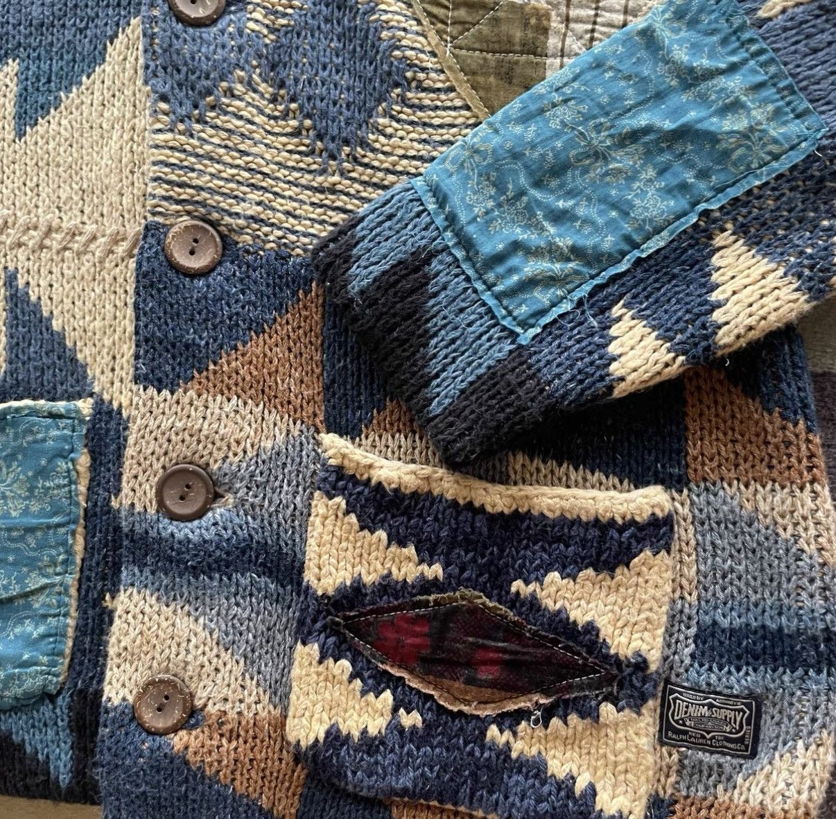 Denim & Supply Ralph Lauren Denim Supply Ralph Lauren Southwestern Patch Sweater K22 Size US XS / EU 42 / 0 - 5 Thumbnail