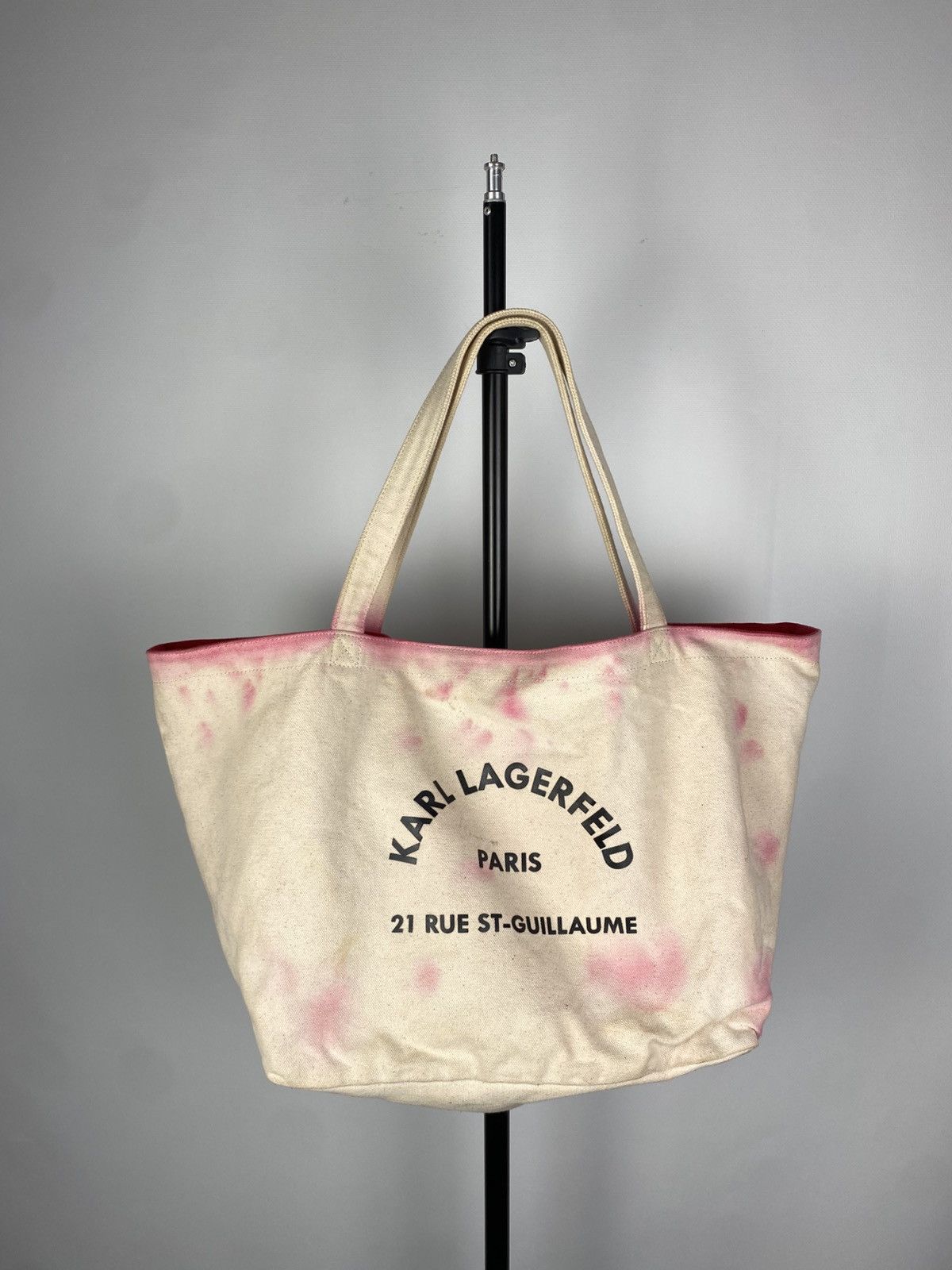 Designer × Karl Lagerfeld × Vintage Designer Karl Lagerfeld Large Cotton Bag Y2K Luxury Size ONE SIZE - 1 Thumbnail