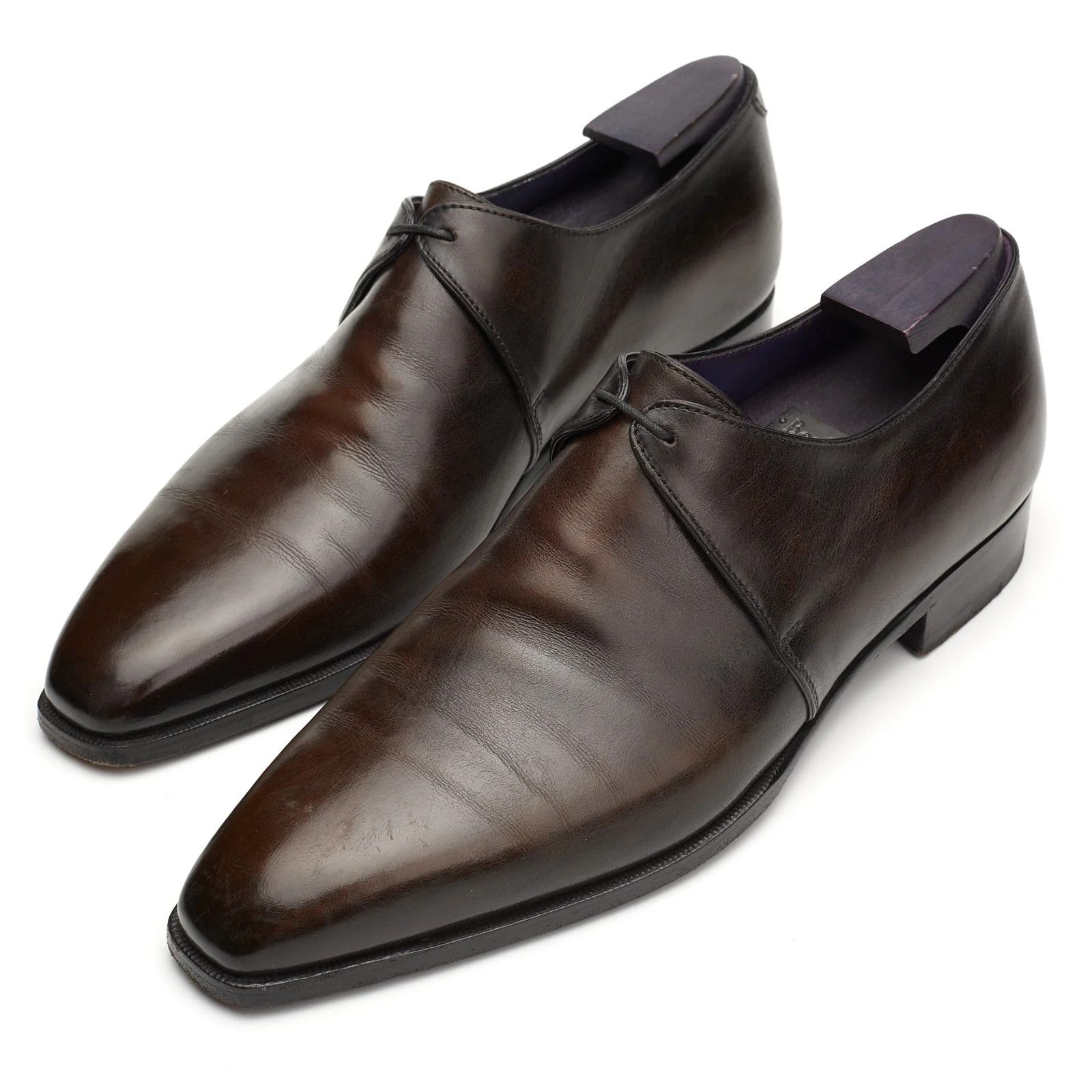Berluti BERLUTI Dark Brown Patina Leather Oxford Dress Shoes Size US 9 / EU 42 - 4 Thumbnail
