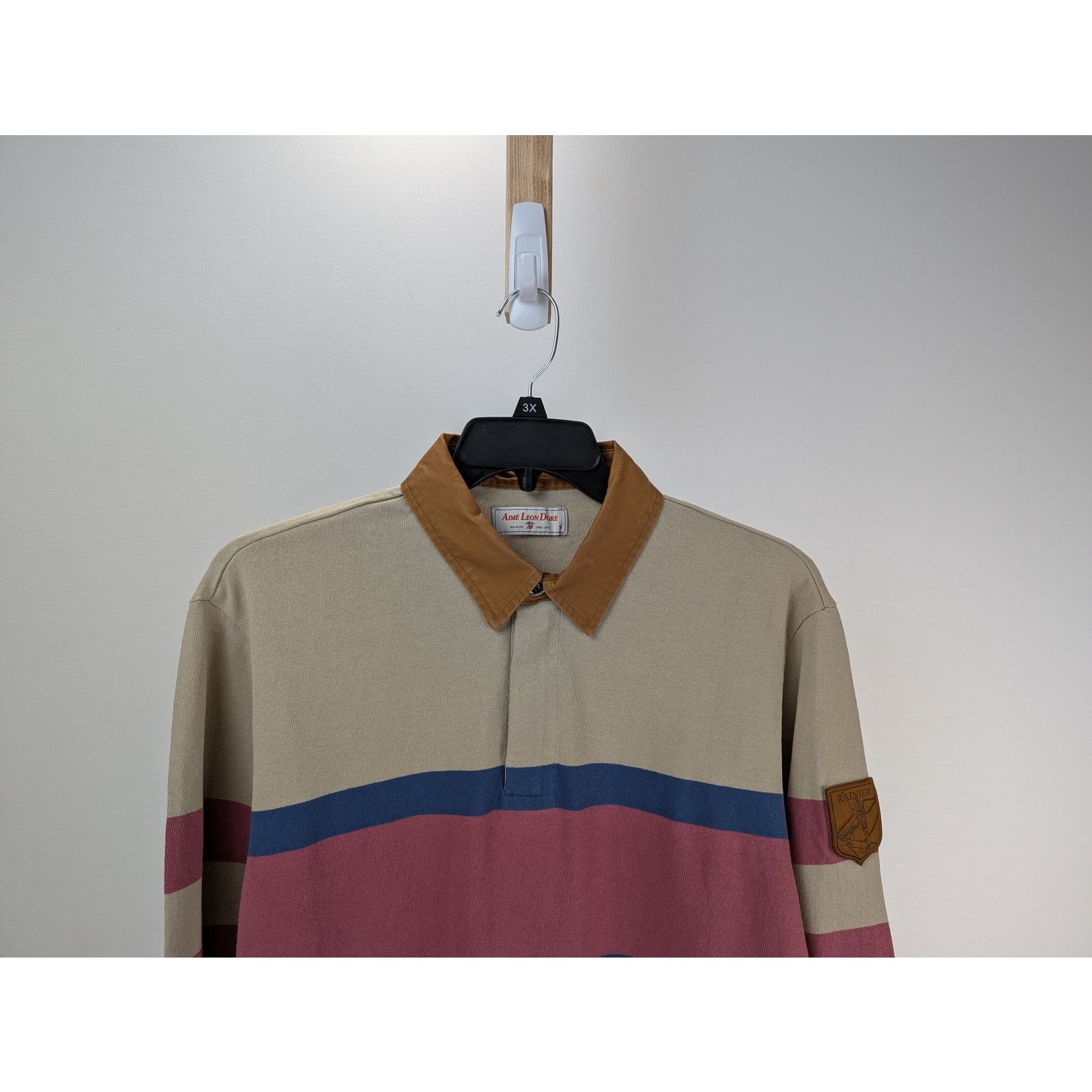 Aime Leon Dore × New Balance o1rshd1 NB Rainiery Rugby Polo Shirt in Brown Size US M / EU 48-50 / 2 - 2 Thumbnail