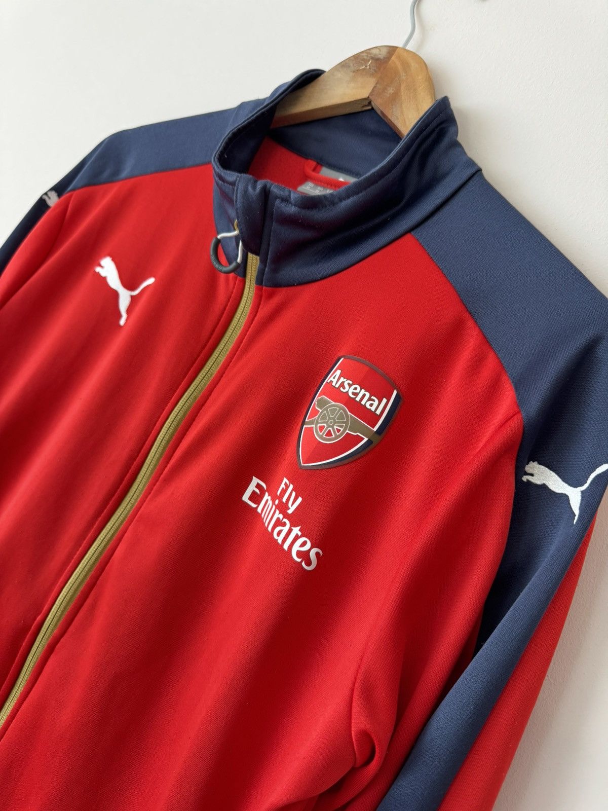 Puma Arsenal 2015-2016 Soccer Track Jacket Football Jersey Kit Size US M / EU 48-50 / 2 - 6 Thumbnail