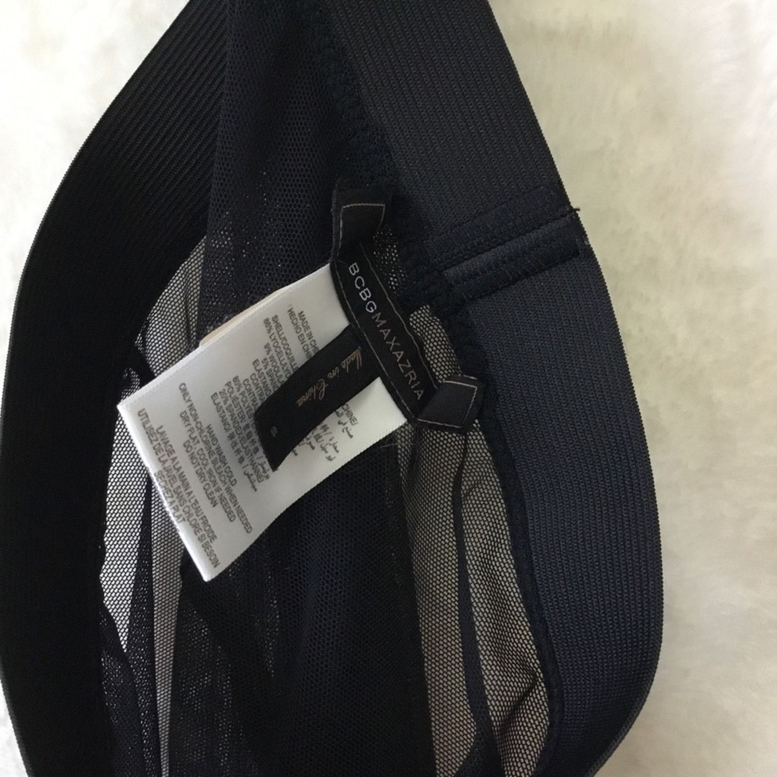 Bcbgmaxazria BCBGMaxazria Black Sheer Top Leggings Size 26" / US 2 / IT 38 - 5 Thumbnail