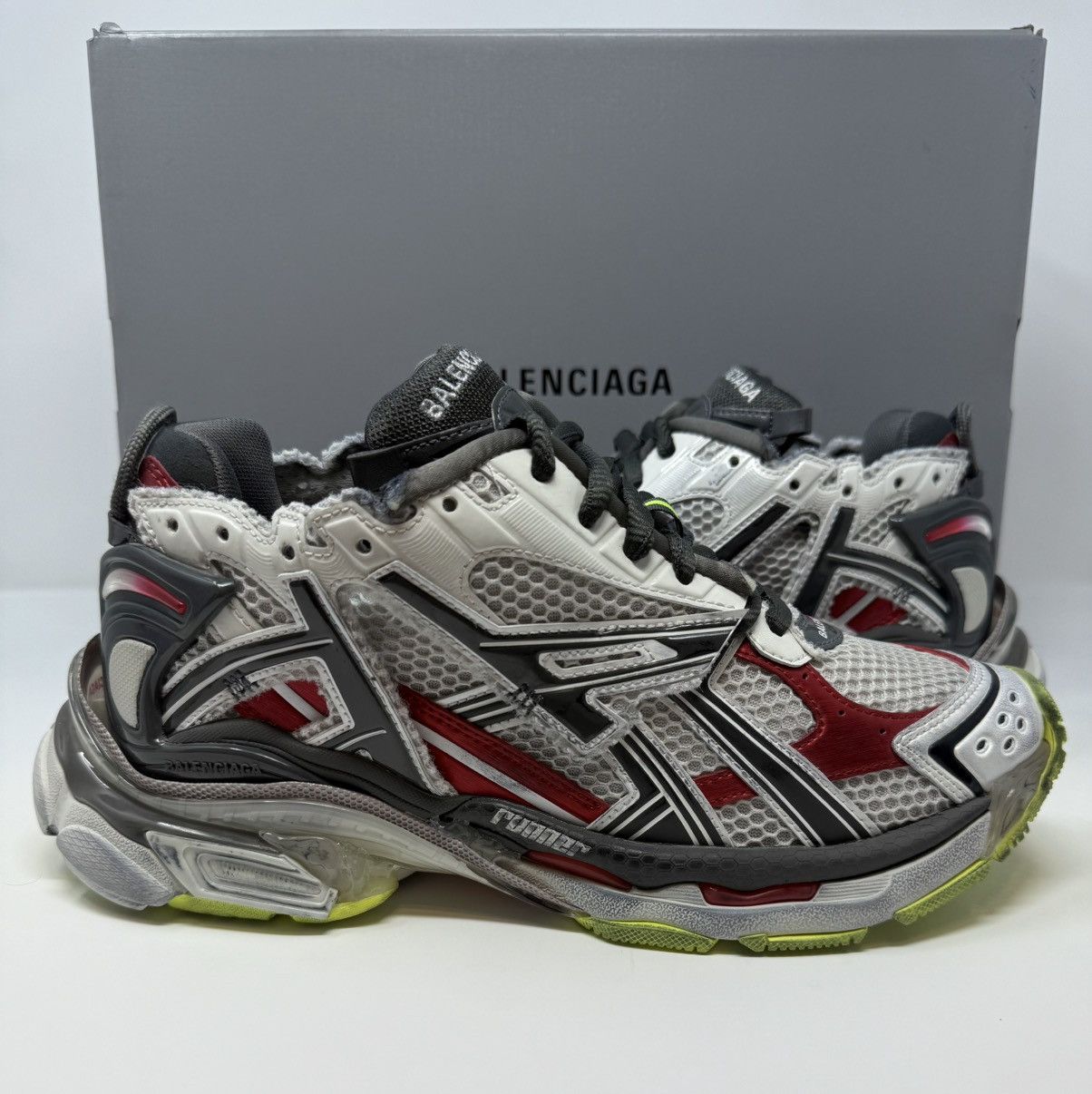 Balenciaga Balenciaga Runner Sneaker Red/Yellow Size US 8 / EU 41 - 1 Thumbnail