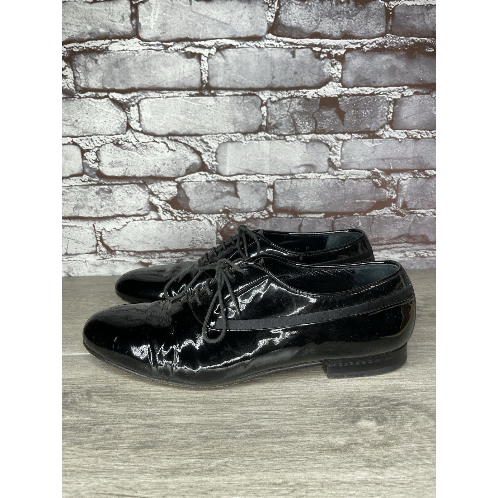 Mezlan Mezlan Broadway Black Patent Leather Tuxedo Oxfords Dress Sh Size US 11 / EU 44 - 21 Thumbnail