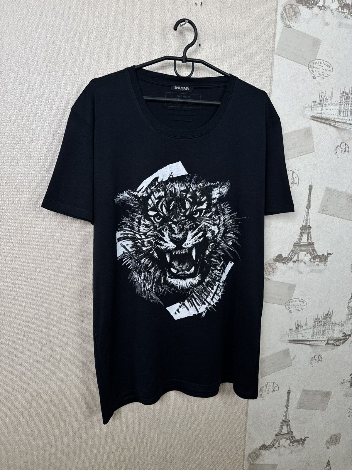 Balmain Balmain T shirt Tiger Print Luxury Black XL Size US XL / EU 56 / 4 - 4 Thumbnail