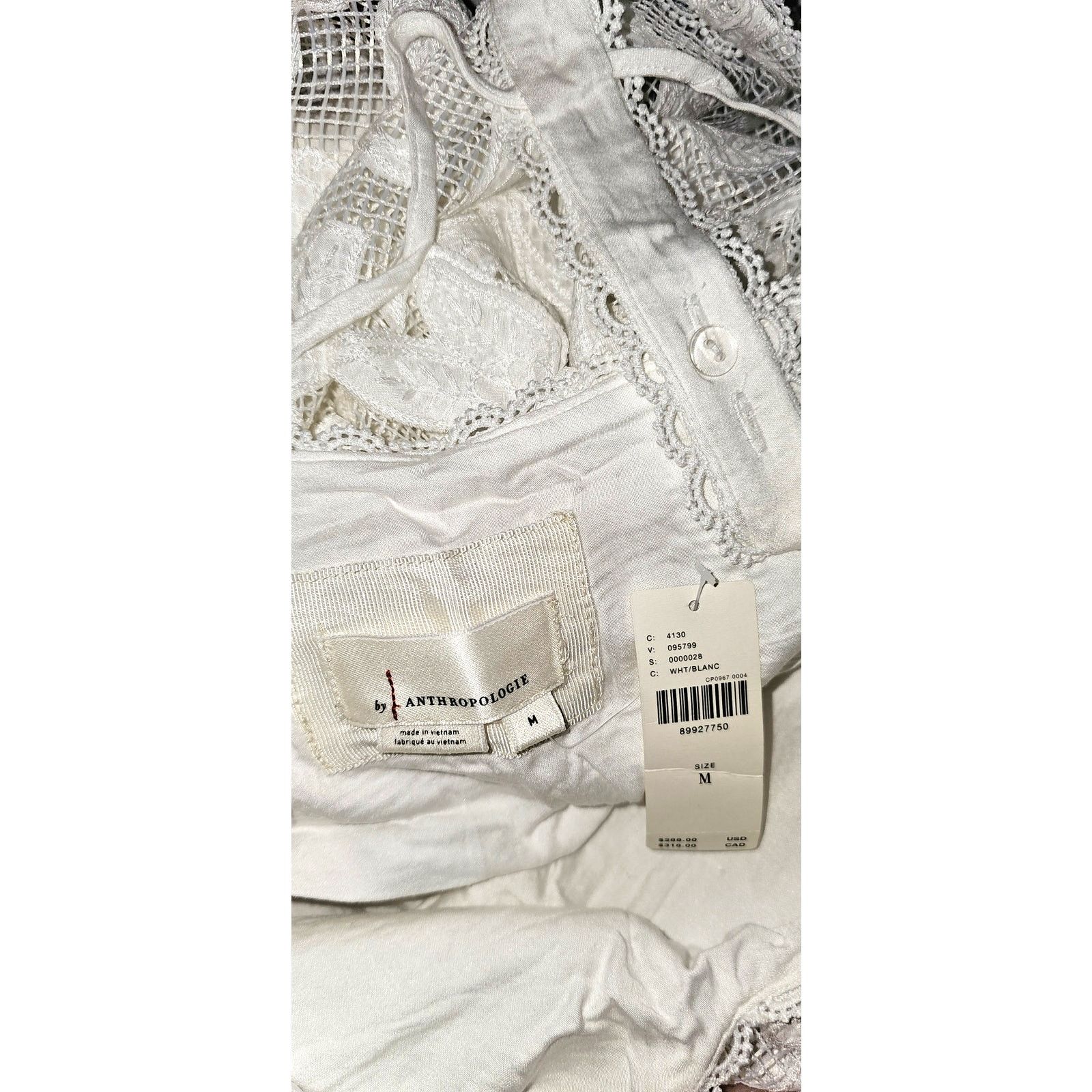 Anthropologie NWT Sleeveless V-Neck Lace Swing Mini Dress $288 MEDIUM Size M / US 6-8 / IT 42-44 - 6 Thumbnail