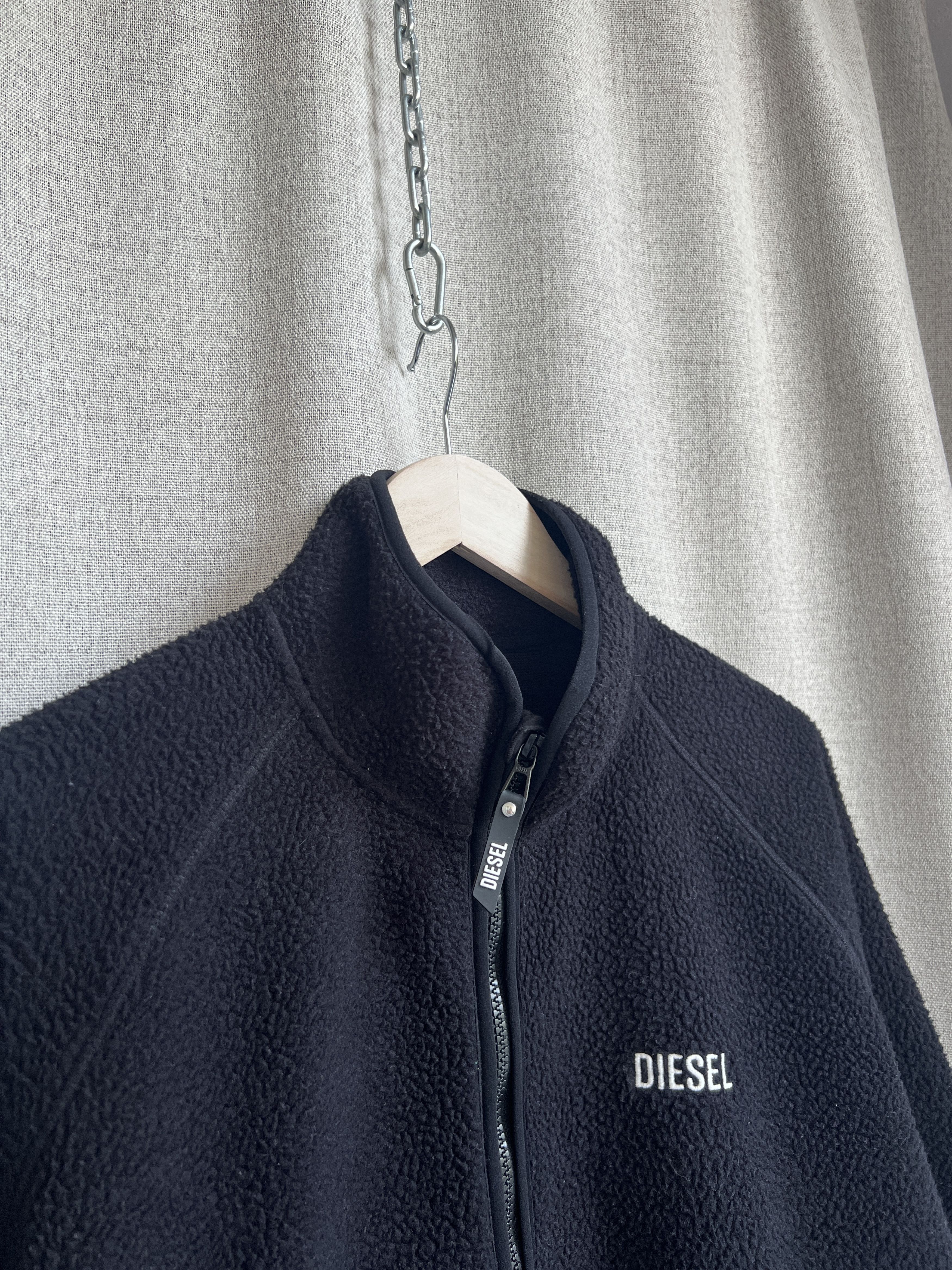 Diesel Diesel Black Teddy Fleece Full Zip Gorpcore Style Jacket Size US M / EU 48-50 / 2 - 7 Thumbnail