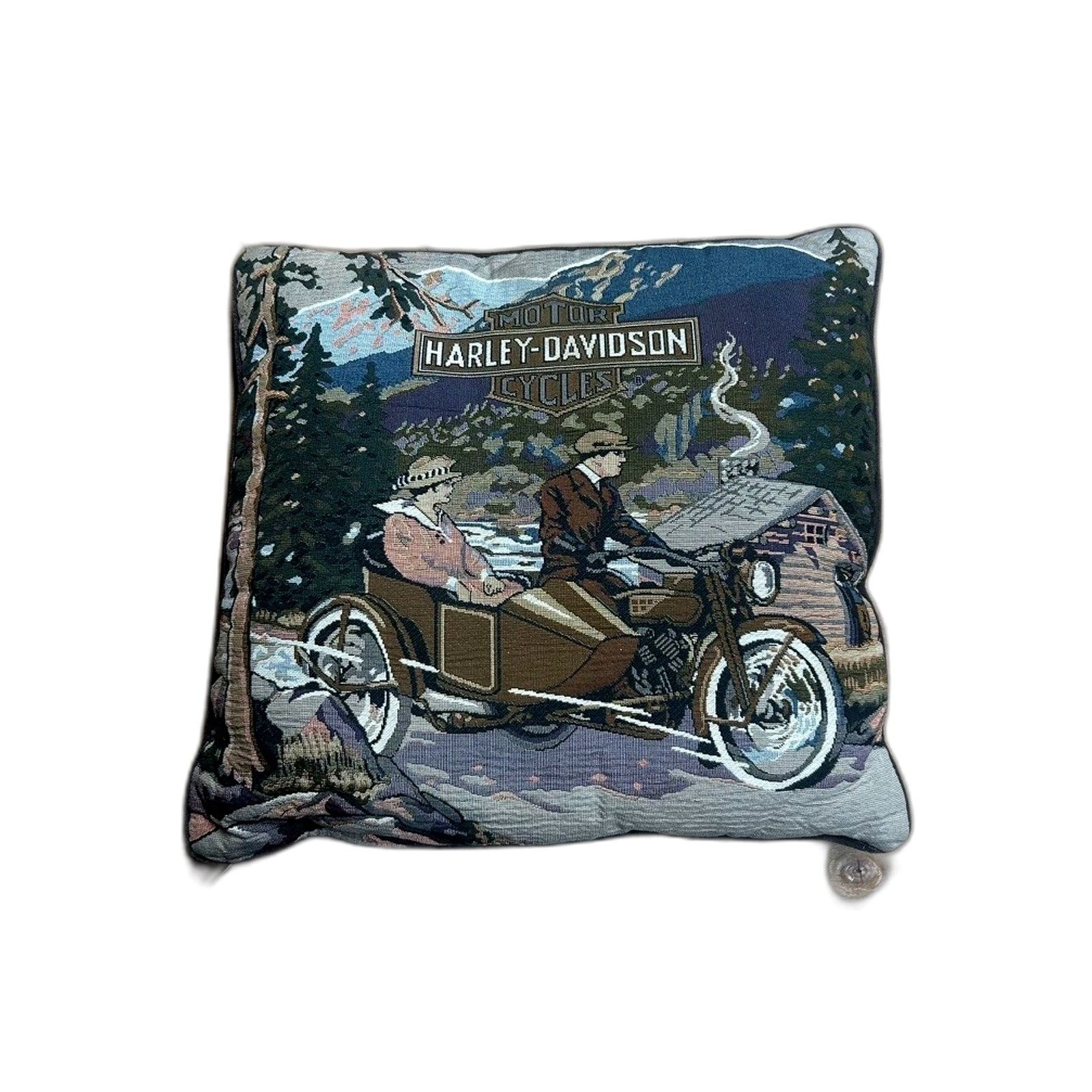 Vintage VTG Harley Davidson Throw Pillow Shield Logo Retro Couple Wo Size US XXS / EU 40 - 1 Preview