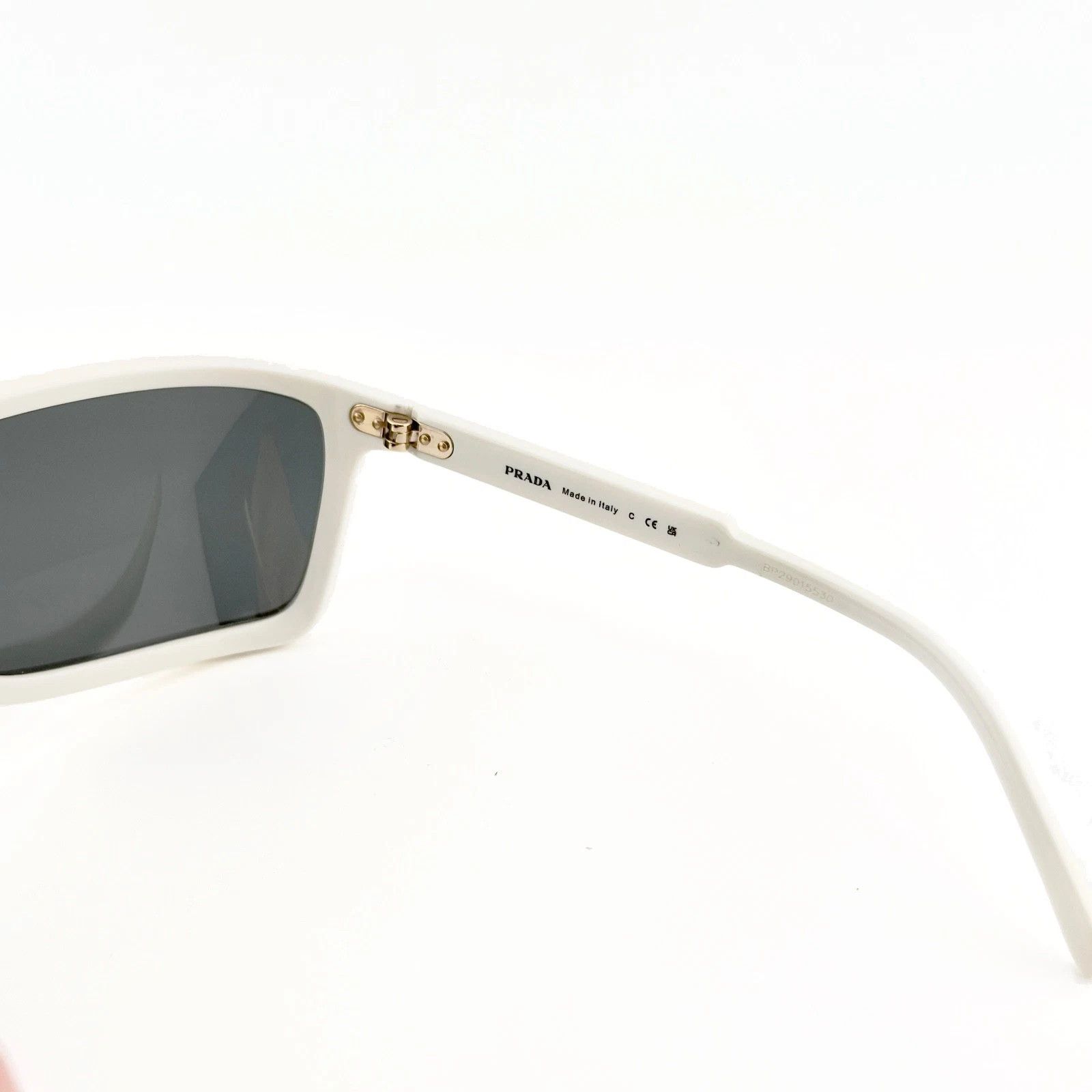 Prada PRADA A11 PRA11S White Gold Logo Wrap Mask Sunglass A11S Size ONE SIZE - 7 Thumbnail