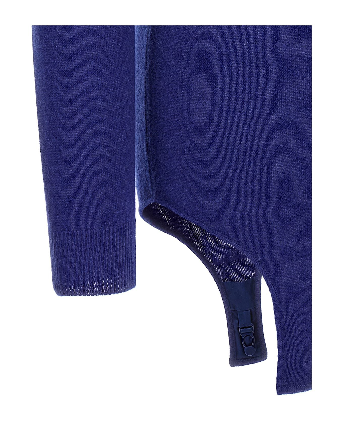 Saint Laurent Paris o1y0126 Turtleneck Cashmere Blend Sweater in Blue Size S / US 4 / IT 40 - 4 Thumbnail