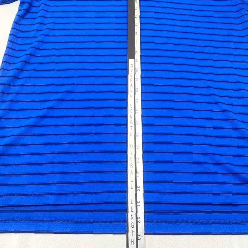 Vintage Dunning Golf Polo Shirt Mens XL Striped Blue Black Short Sleeve Performance 8576 Size US XL / EU 56 / 4 - 7 Thumbnail