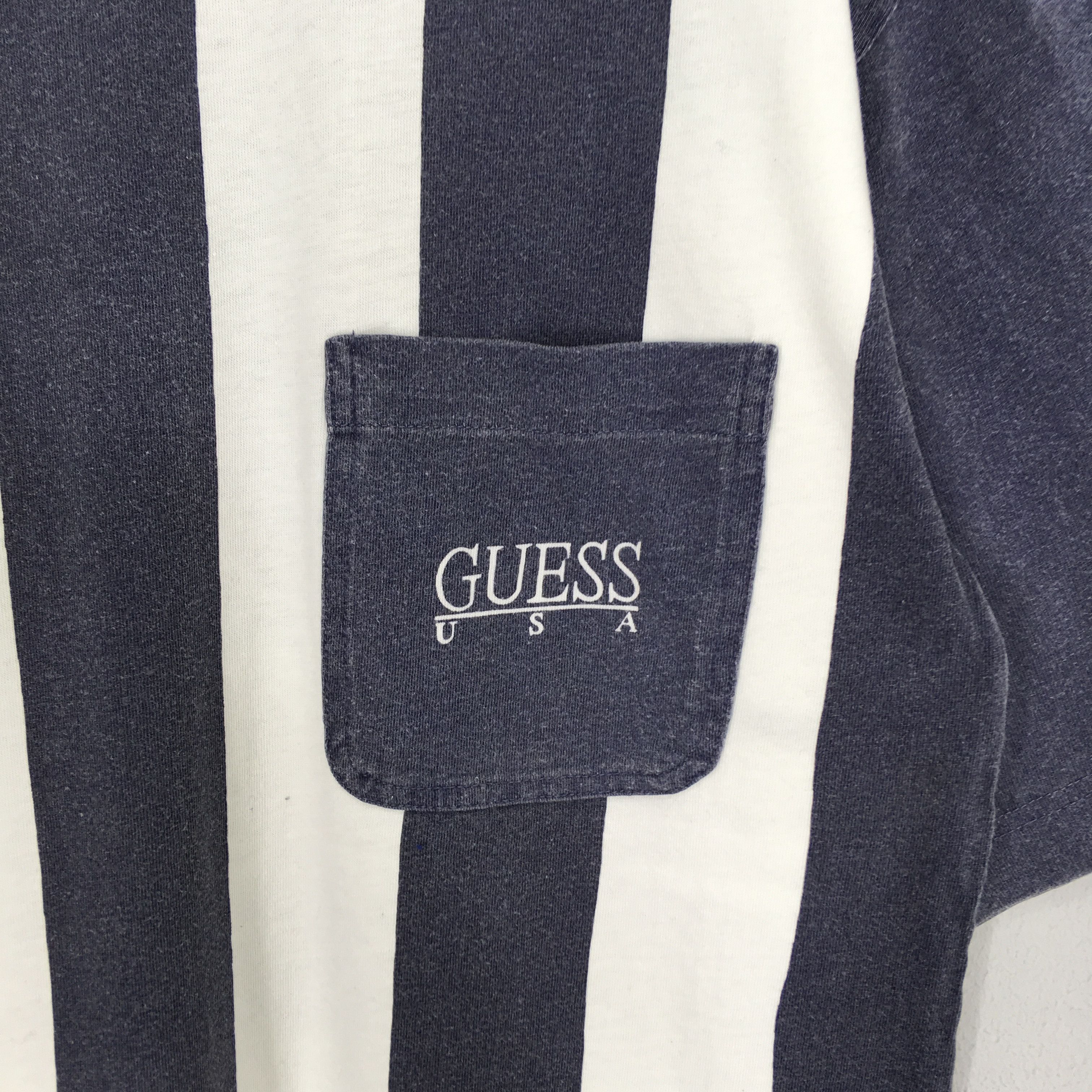 Georges Marciano × Guess × Vintage Vintage Guess Jeans Usa by Georges Marciano Striped Shirt Size US L / EU 52-54 / 3 - 5 Thumbnail