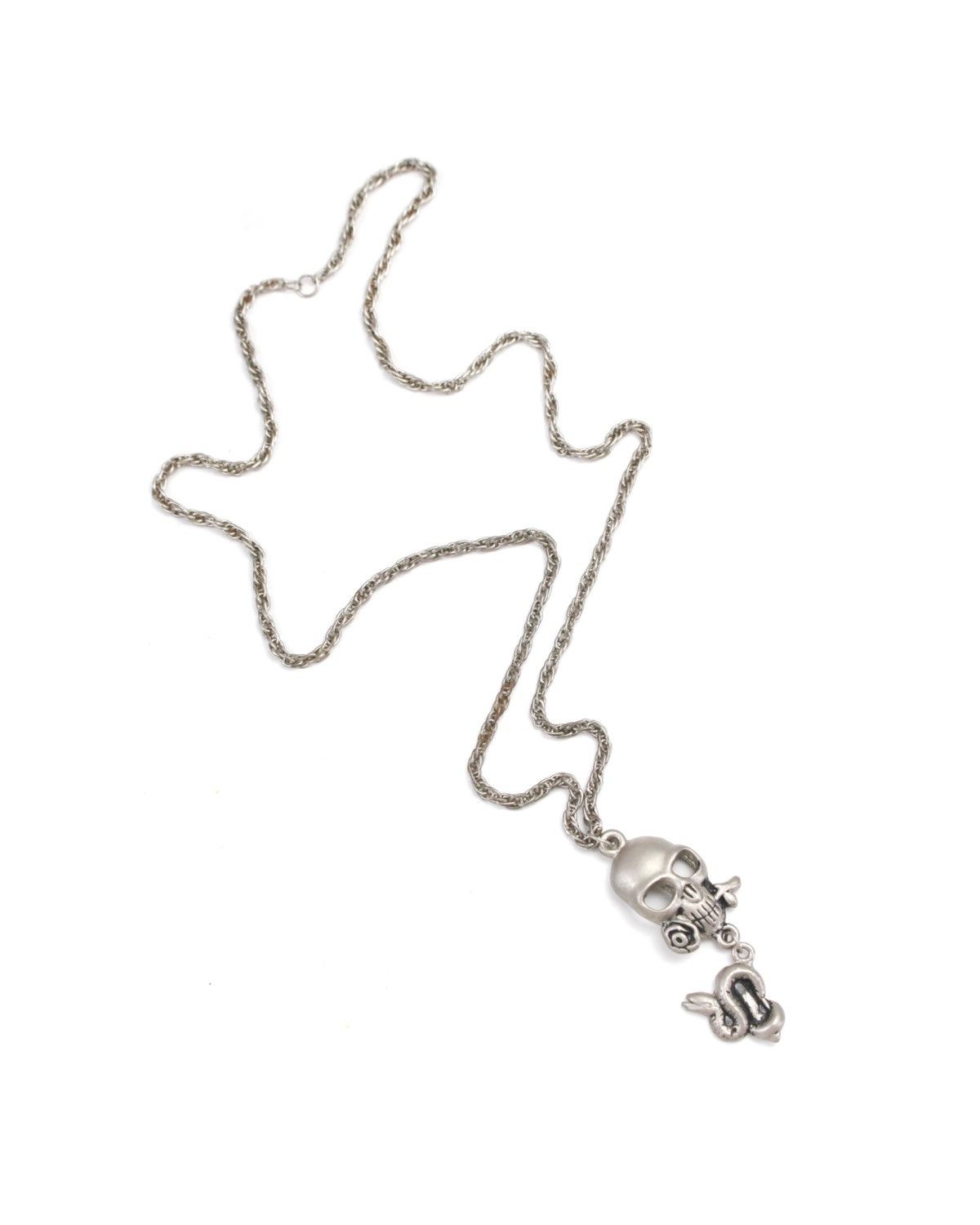 Hysteric Glamour 2000S JAPANESE MADE SKULL & SERPENT DROP NECKLACE Size ONE SIZE - 2 Thumbnail