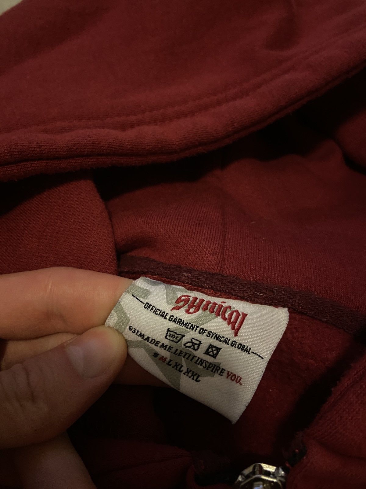 SYNICAL SYNICAL “Arched” Zip-up Maroon Red Size US M / EU 48-50 / 2 - 6 Thumbnail