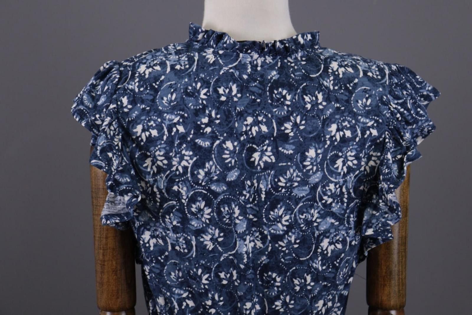 Lauren Ralph Lauren Lauren Ralph Lauren Blue Floral Blouse Short Dress Size 4 Size S / US 4 / IT 40 - 10 Thumbnail
